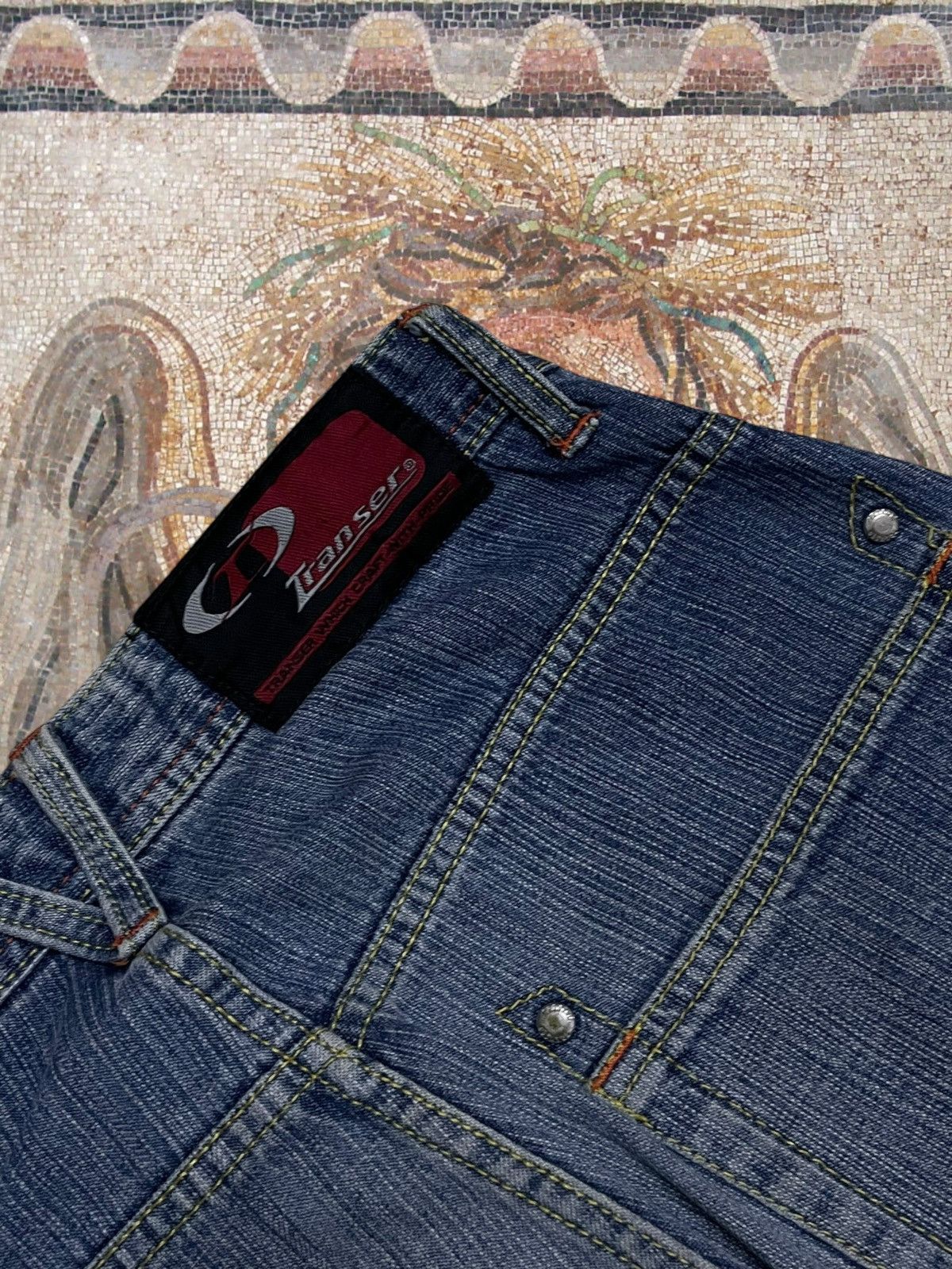 Japanese Brand Vintage 1990s Japan Designer Transer Double Knee Baggy Denim Size US 28 / EU 44 - 15 Thumbnail