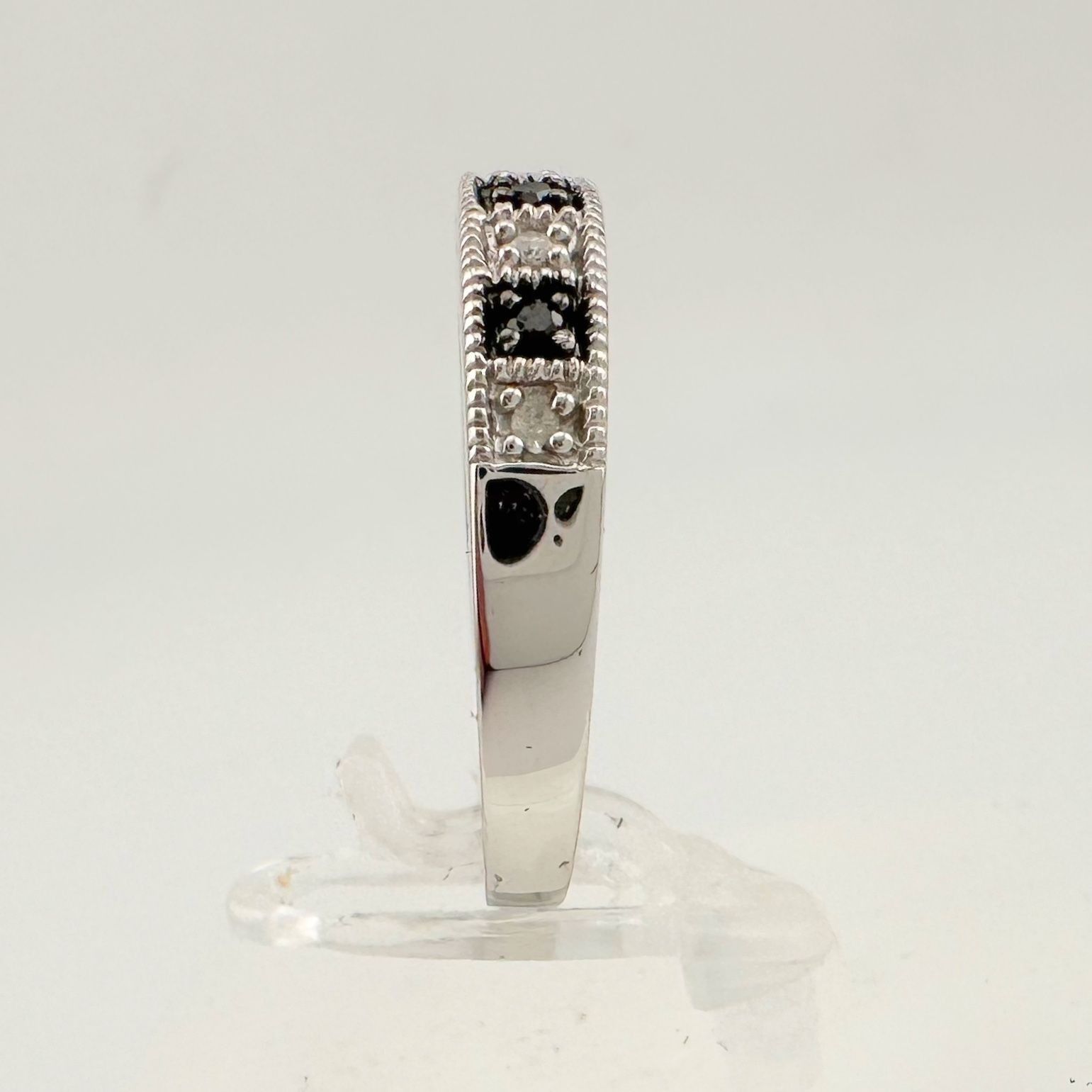 Other Natural Black and White Diamond Band Ring - size 7.25 Size ONE SIZE - 5 Thumbnail