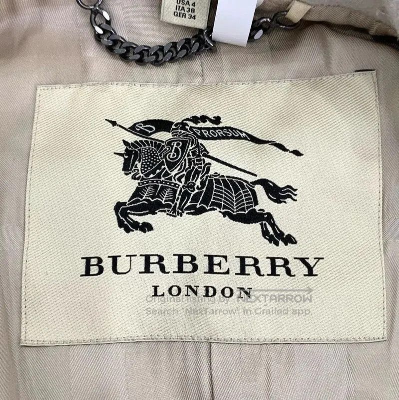 Burberry Burberry Beige Wool Women's Coat. Size S / US 4 / IT 40 - 5 Thumbnail