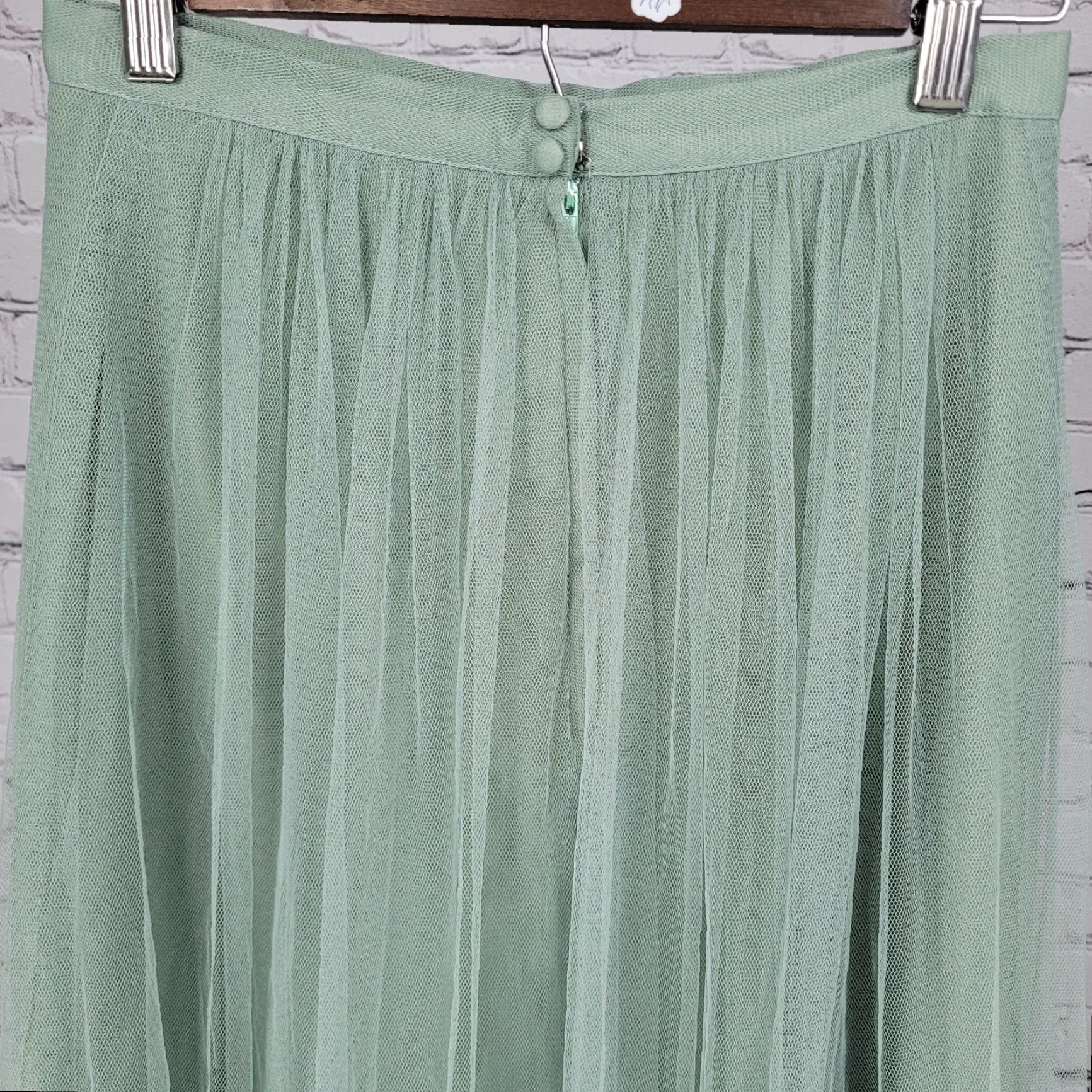 Vintage JENNY YOO Collection Green A-Line Maxi Skirt Size 0 Lined Womens Size 25" / US 0 / IT 36 - 7 Thumbnail