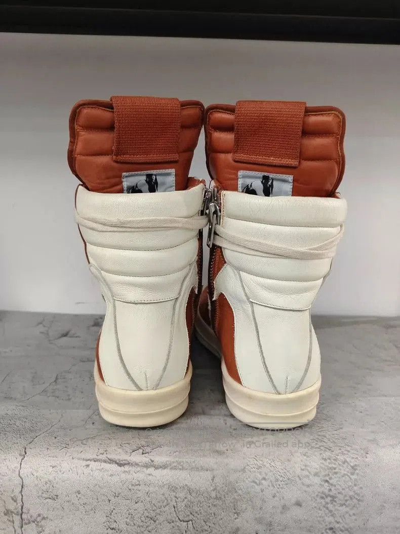 Rick Owens Rick Owens Geobasket Leather Sneaker in Orange. Size US 7.5 / EU 40-41 - 7 Thumbnail