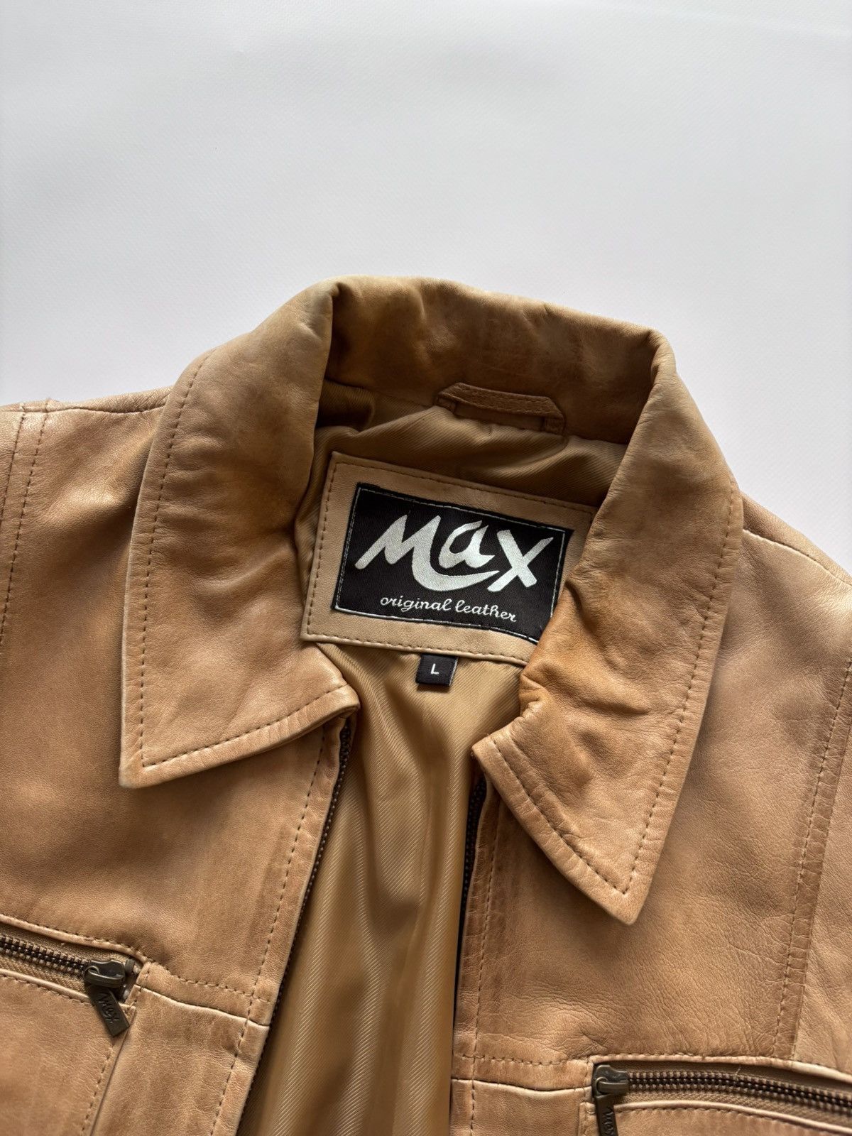 Other Max vintage Leather moto jacket Size US M / EU 48-50 / 2 - 3 Thumbnail