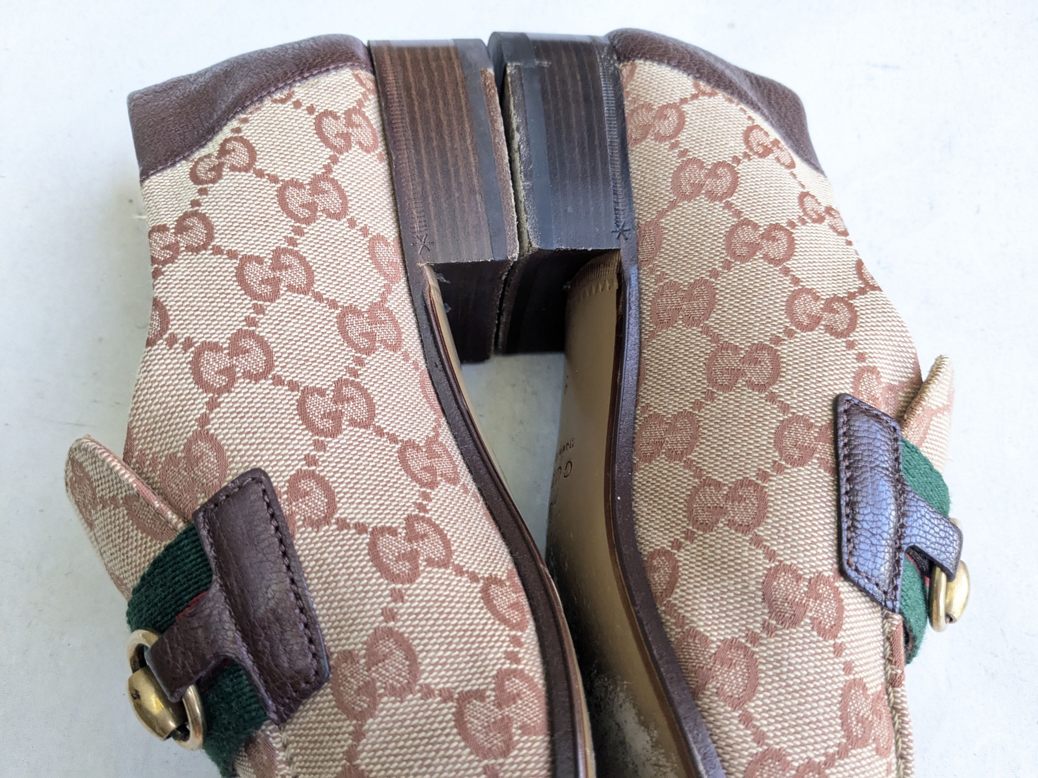 Gucci Gucci Horsebit Loafers Brown 8.5 Snaffle Bit Monogram Size US 8.5 / EU 41-42 - 12 Thumbnail