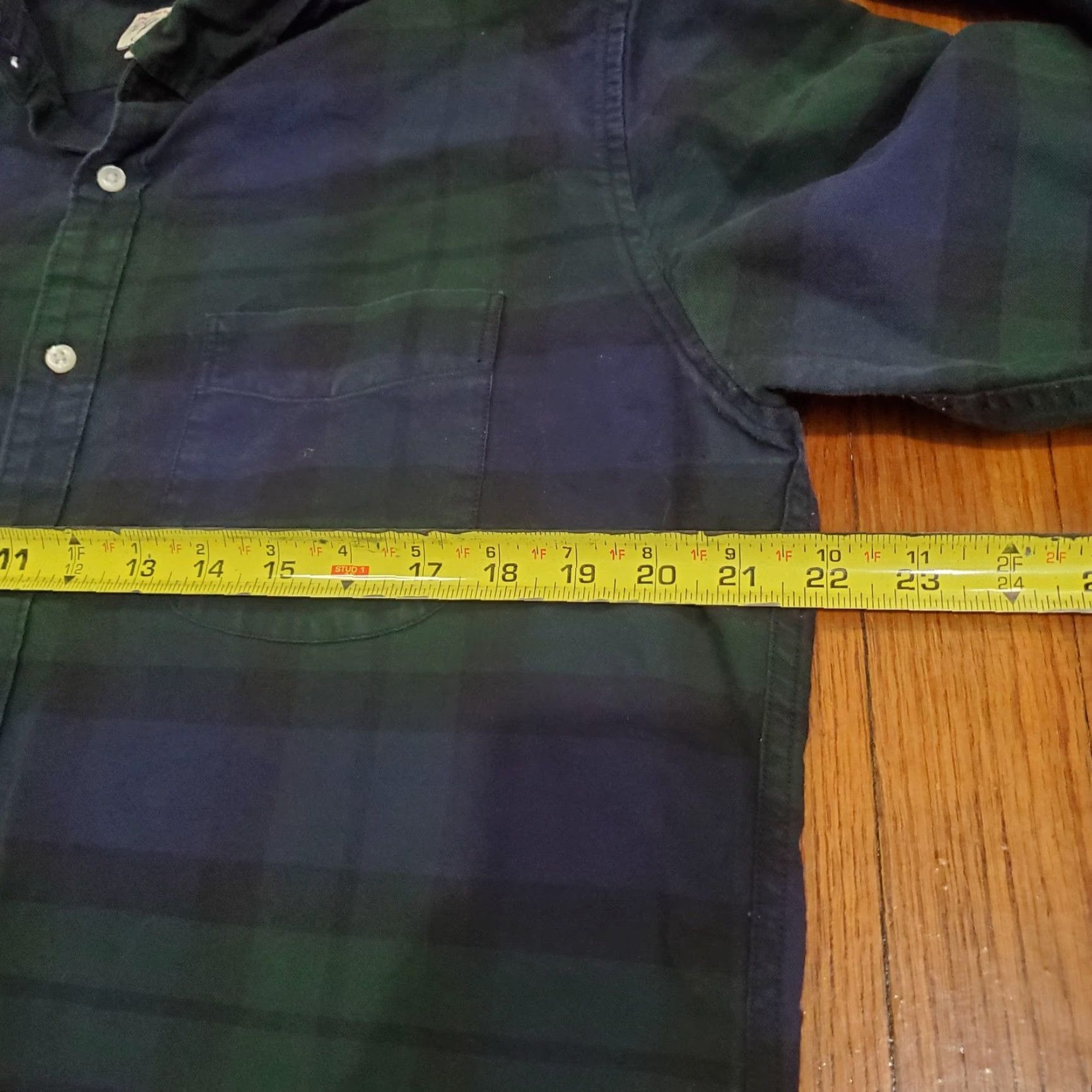 J.Crew J.Crew Shirt Mens Large Green Plaid Slim Fit American Pima Cotton Button-Down Shirt Size US L / EU 52-54 / 3 - 6 Thumbnail