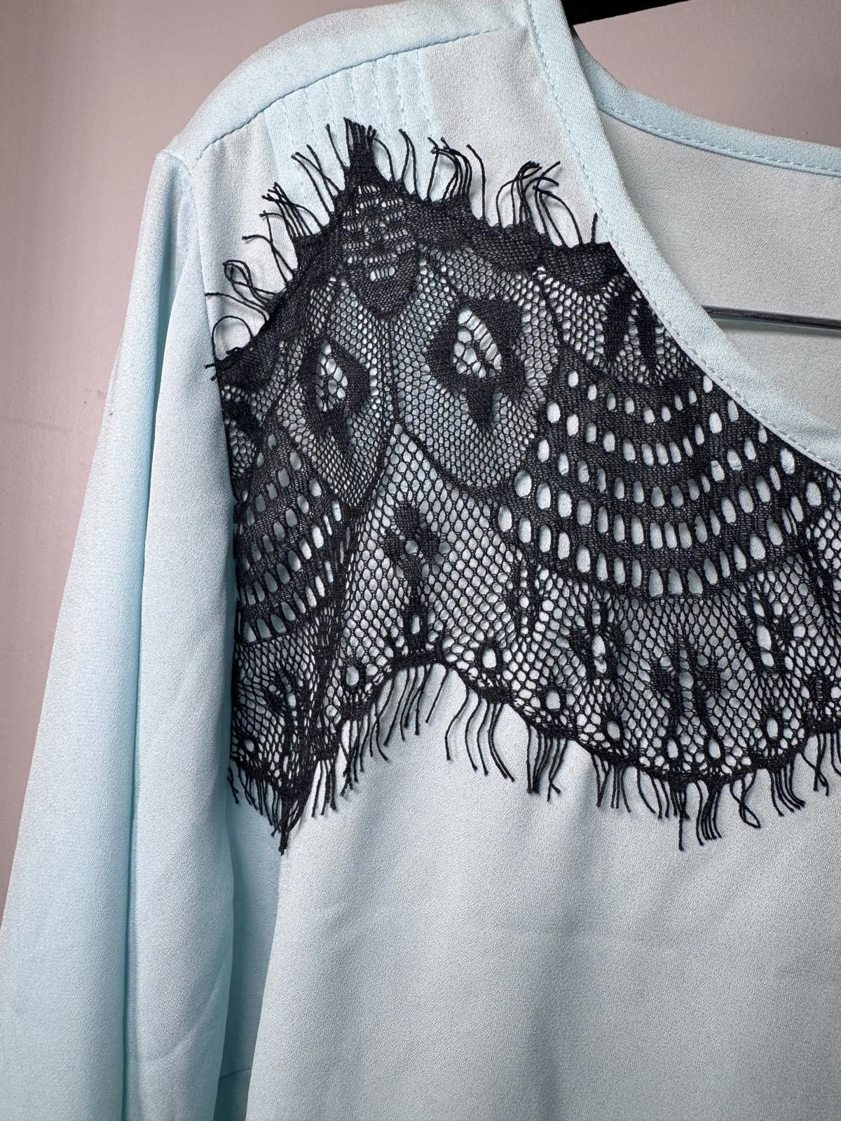 English Laundry English Laundry Light Blue Long Sleeve Blouse Size L / US 10 / IT 46 - 4 Thumbnail