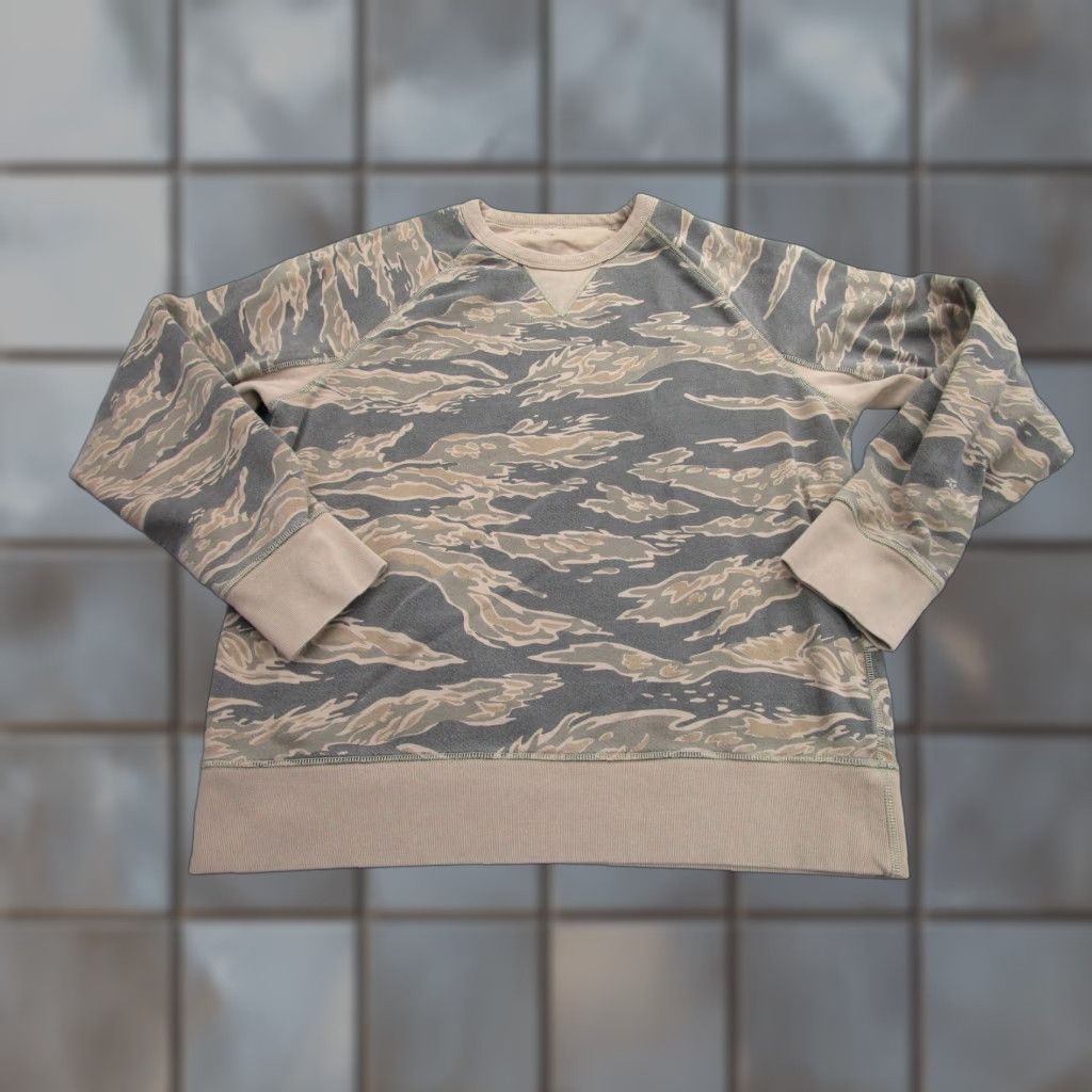 Madewell Madewell Sweater Mens Small Beige Camo Crewneck Pullover Cotton Blend Lightweight Size US S / EU 44-46 / 1 - 1 Thumbnail