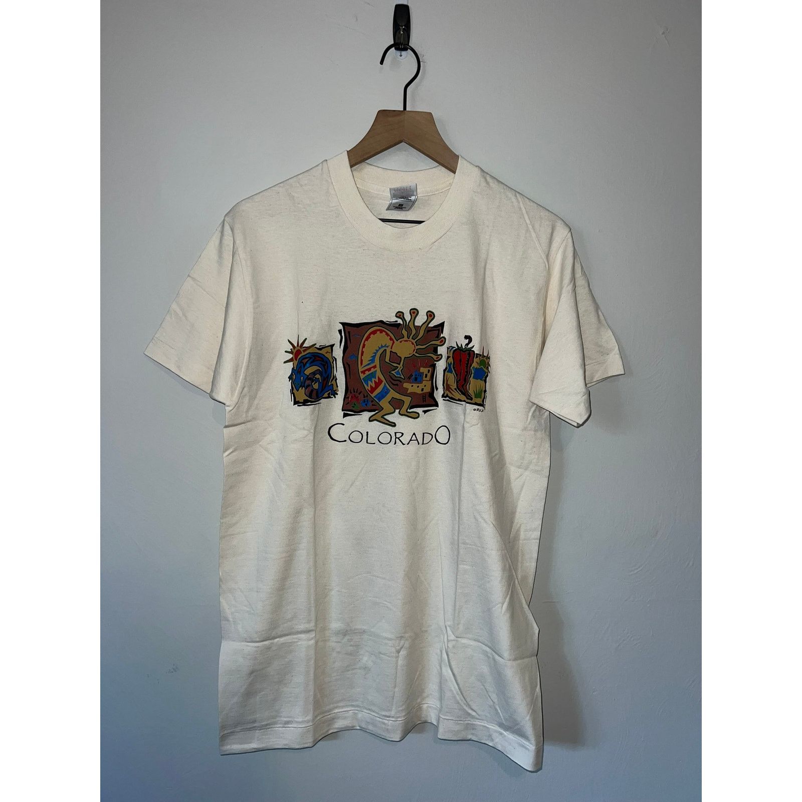 Fruit Of The Loom Vintage Kokopelli Shirt Aboriginal Dancer Desert VTG 90s M Size US M / EU 48-50 / 2 - 1 Thumbnail