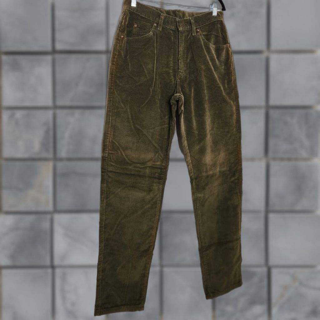 Lee VINTAGE Lee Corduroy Green Nature Earth Grunge Pants Bottoms 33x32 Men's Regular 31 Inseam Corduroy 90s Vintage Grunge Lee Pants Size US 33 - 1 Thumbnail
