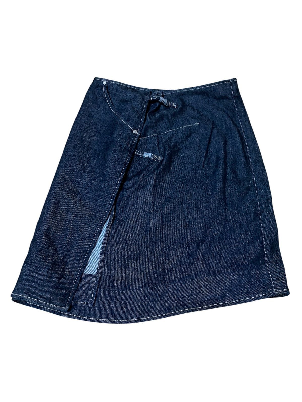 Levi's Levi’s Engineered Blue Denim Midi Skirt Size 32" / US 10 / IT 46 - 1 Thumbnail