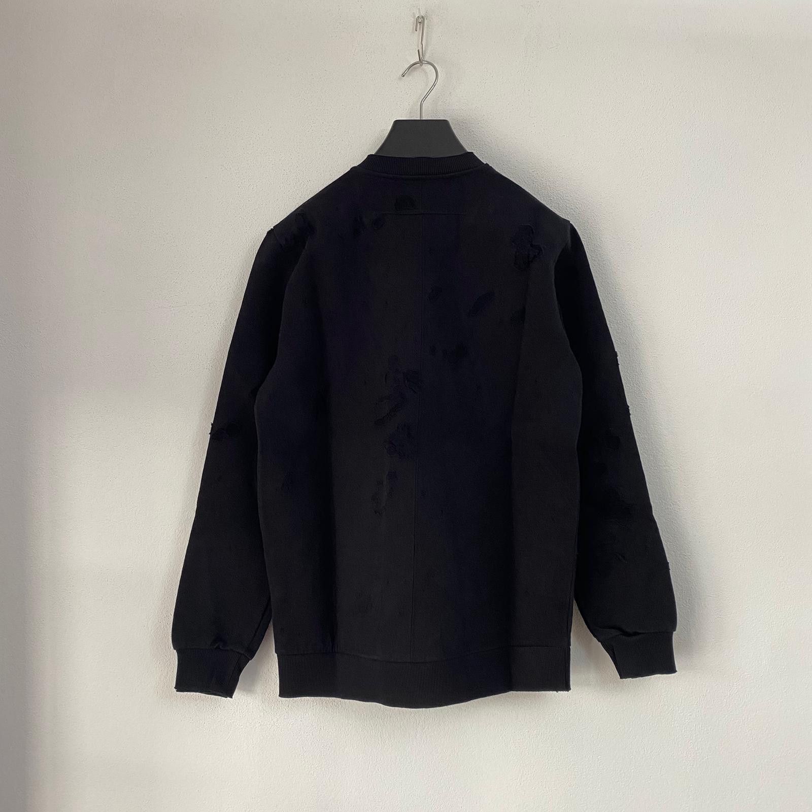 Givenchy Black Destroyed Logo Sweatshirt Size US XS / EU 42 / 0 - 8 Thumbnail