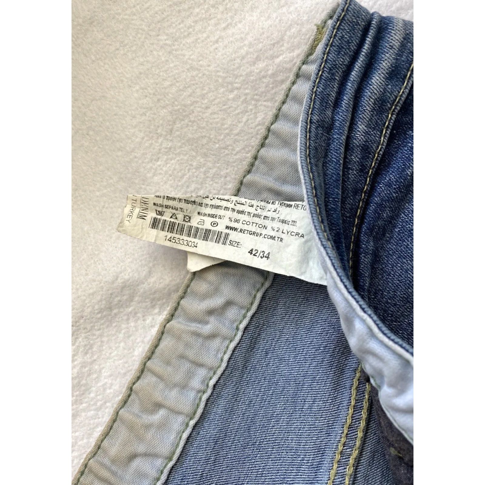 Vintage Gabbia Denim Jeans Men’s 42X34 Blue Denim Regular Fit Button Modern / 21-45 Size US 38 / EU 54 - 4 Thumbnail
