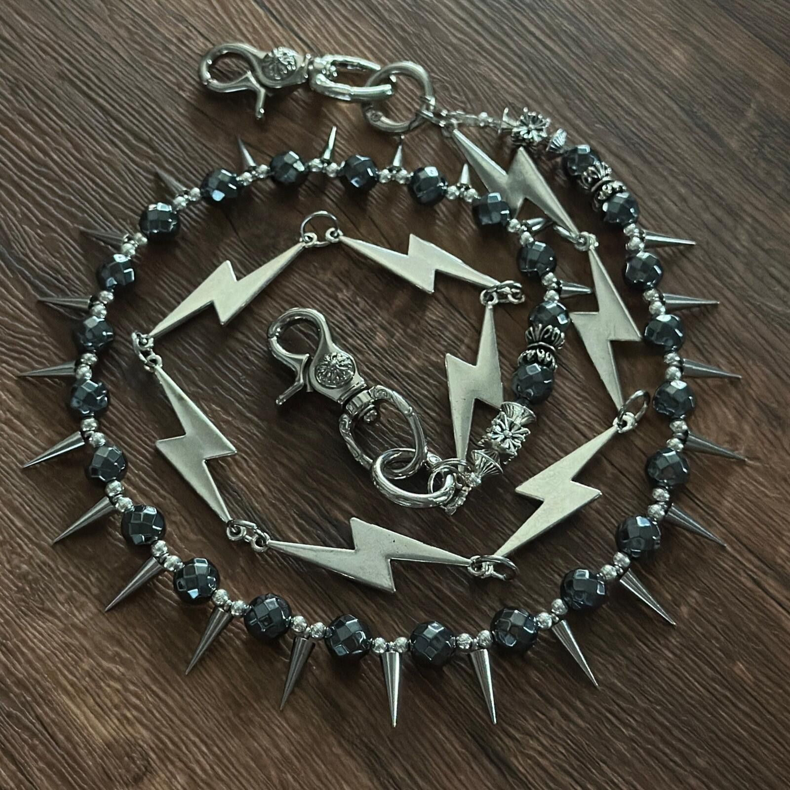Jewelry Double Layer Lightning Bolt Waist Chain | Punk Metal Street Size ONE SIZE - 4 Thumbnail