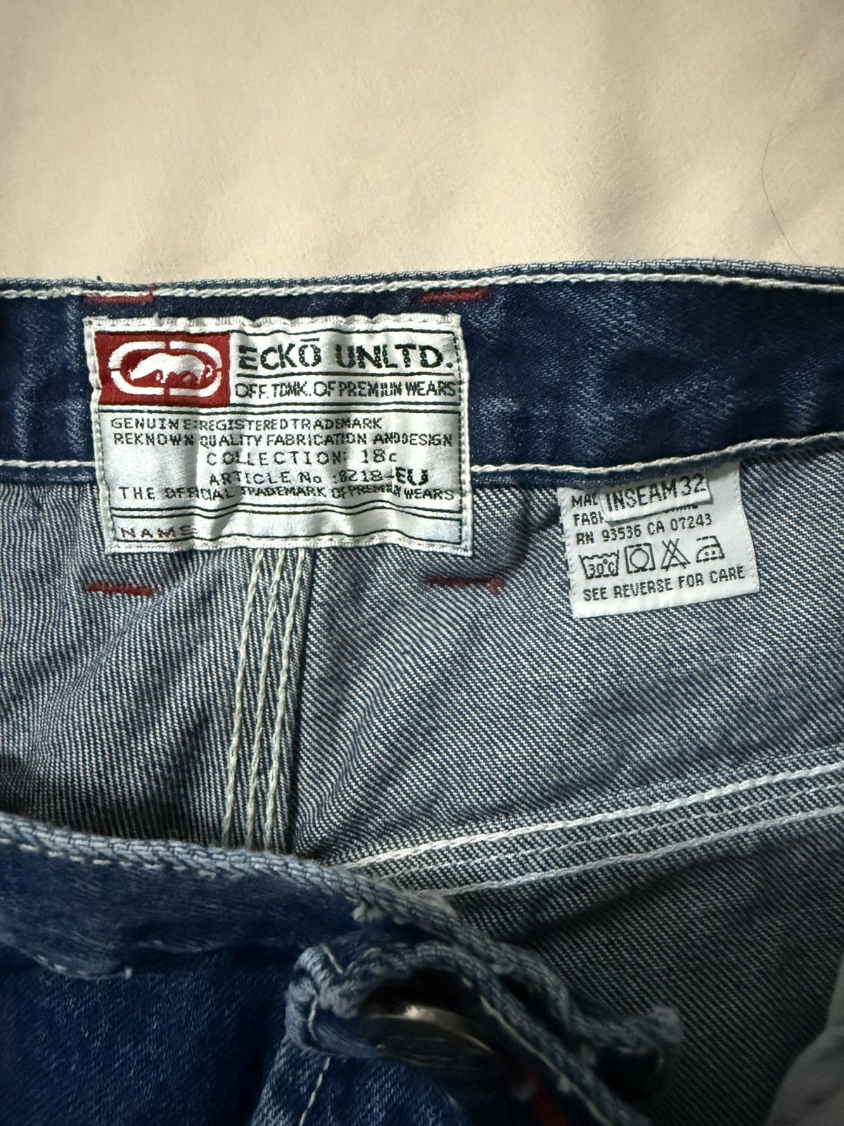 Ecko Unltd. × Vintage Vintage Y2K Ecko Unltd. Denim Carpenter Pants Baggy Size US 30 / EU 46 - 3 Thumbnail