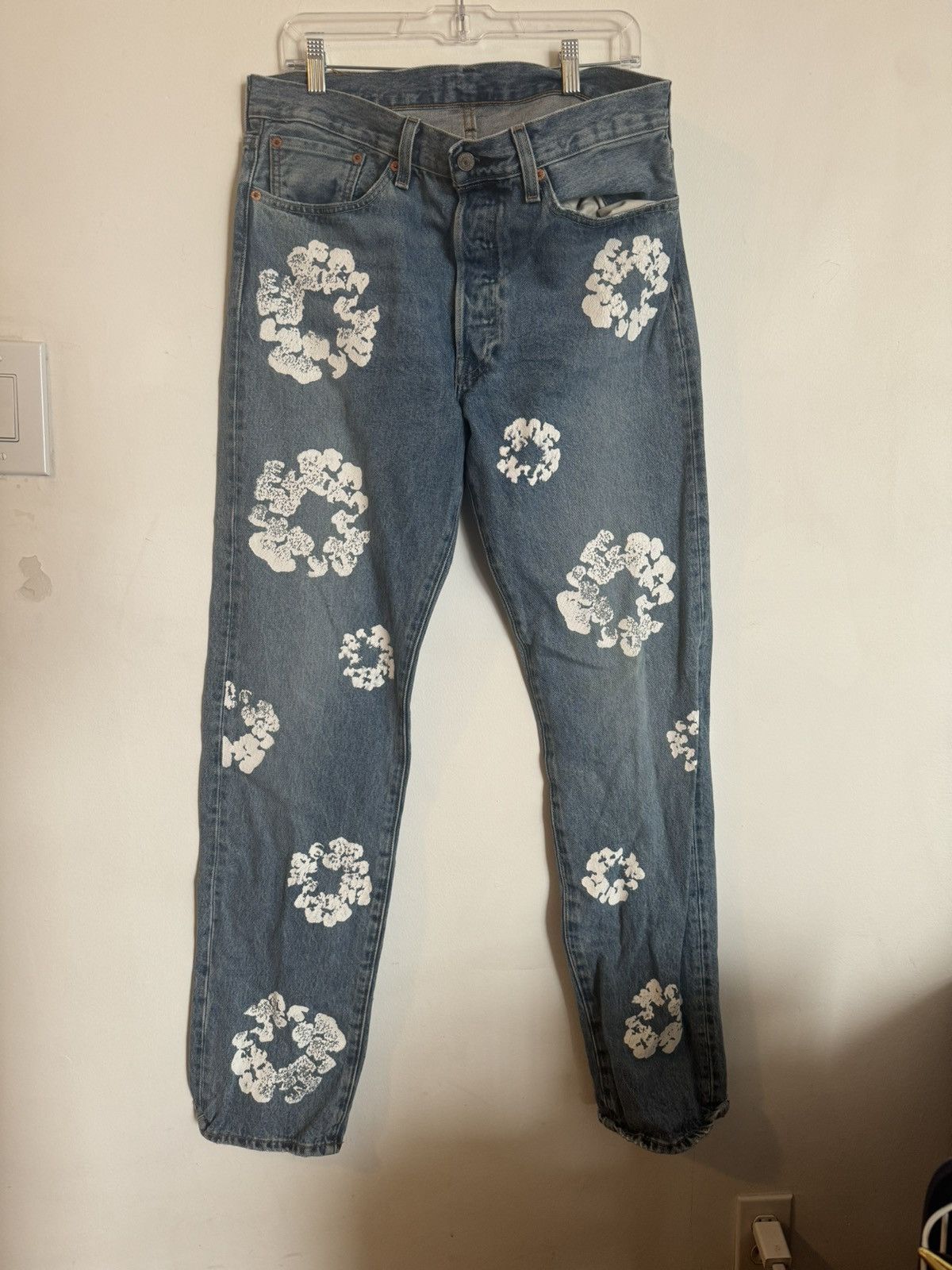 image of Denim Tears X Levi’S 501 Dt 34X34 in Blue, Men's
