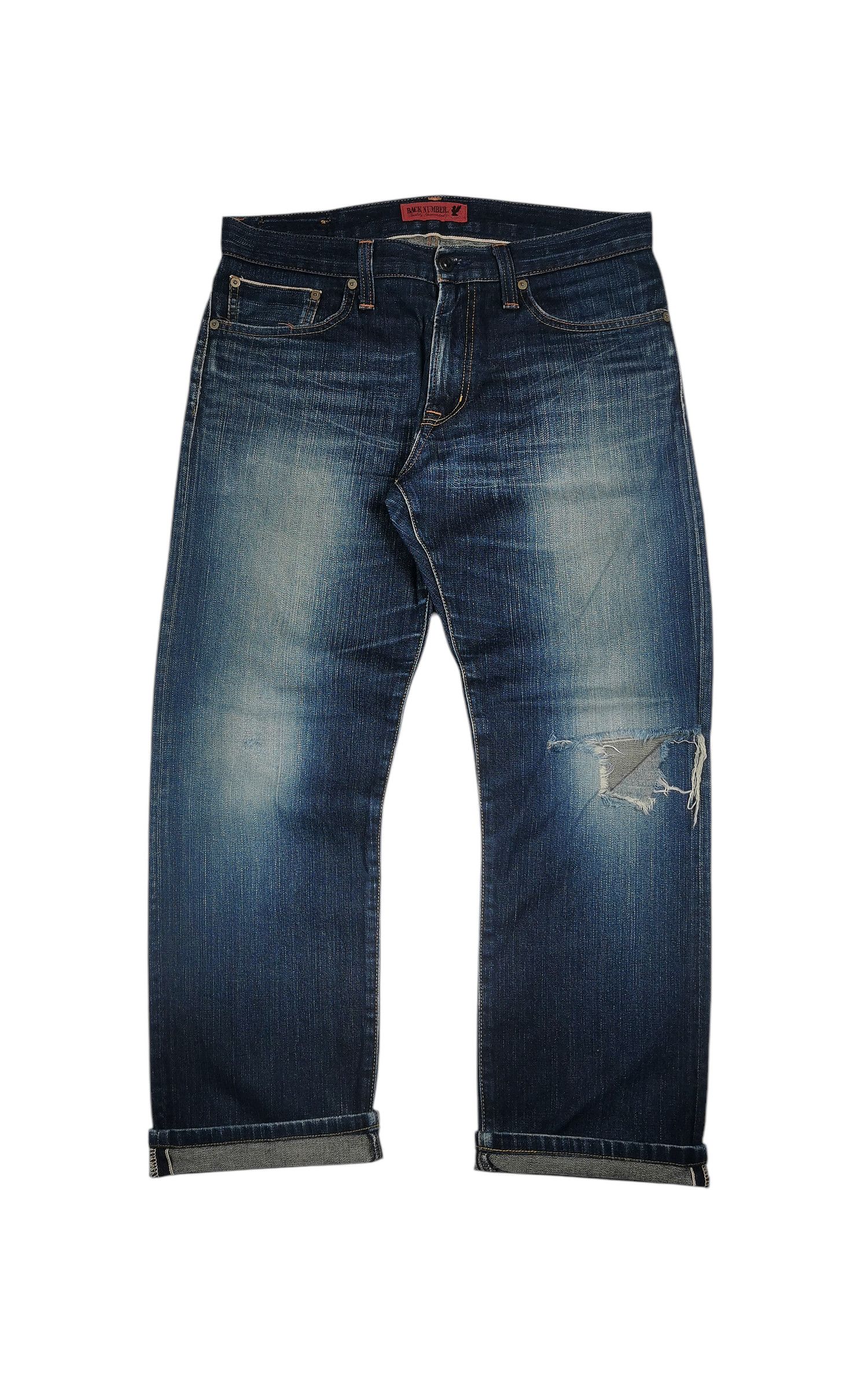 Japanese Brand × Jean × Self Edge Back Number Selvedge Jeans Size US 34 / EU 50 - 1 Thumbnail