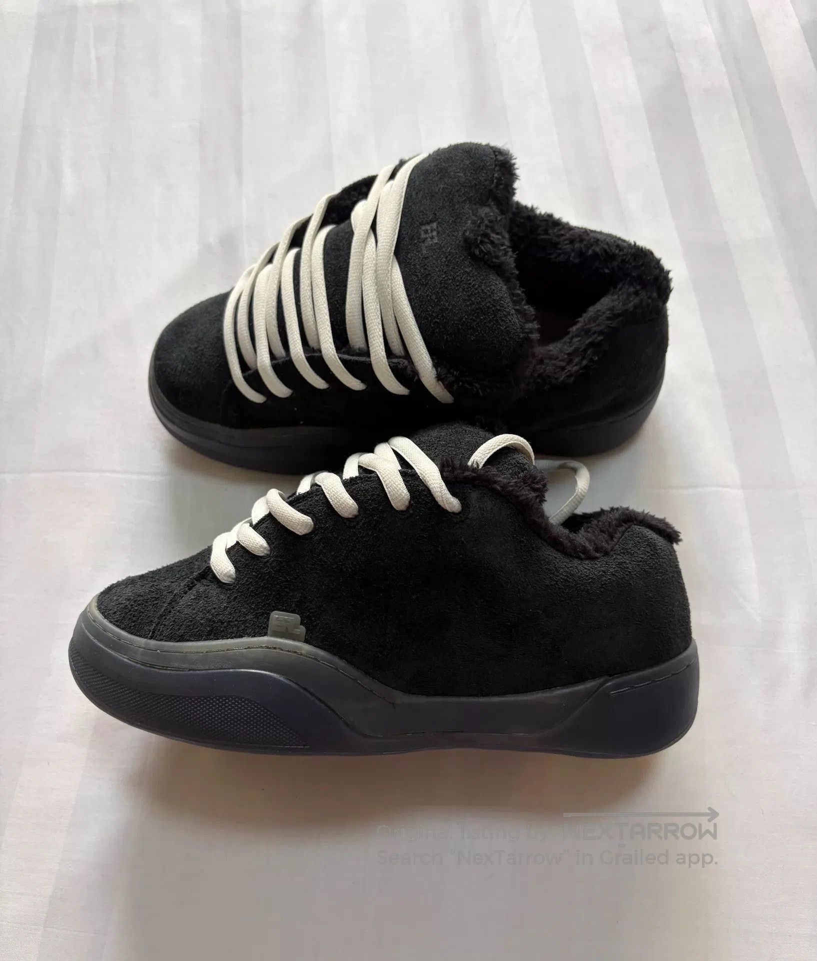 ERL Black Low-Top Sneakers with White Laces. Size US 8 / EU 41 - 1 Thumbnail