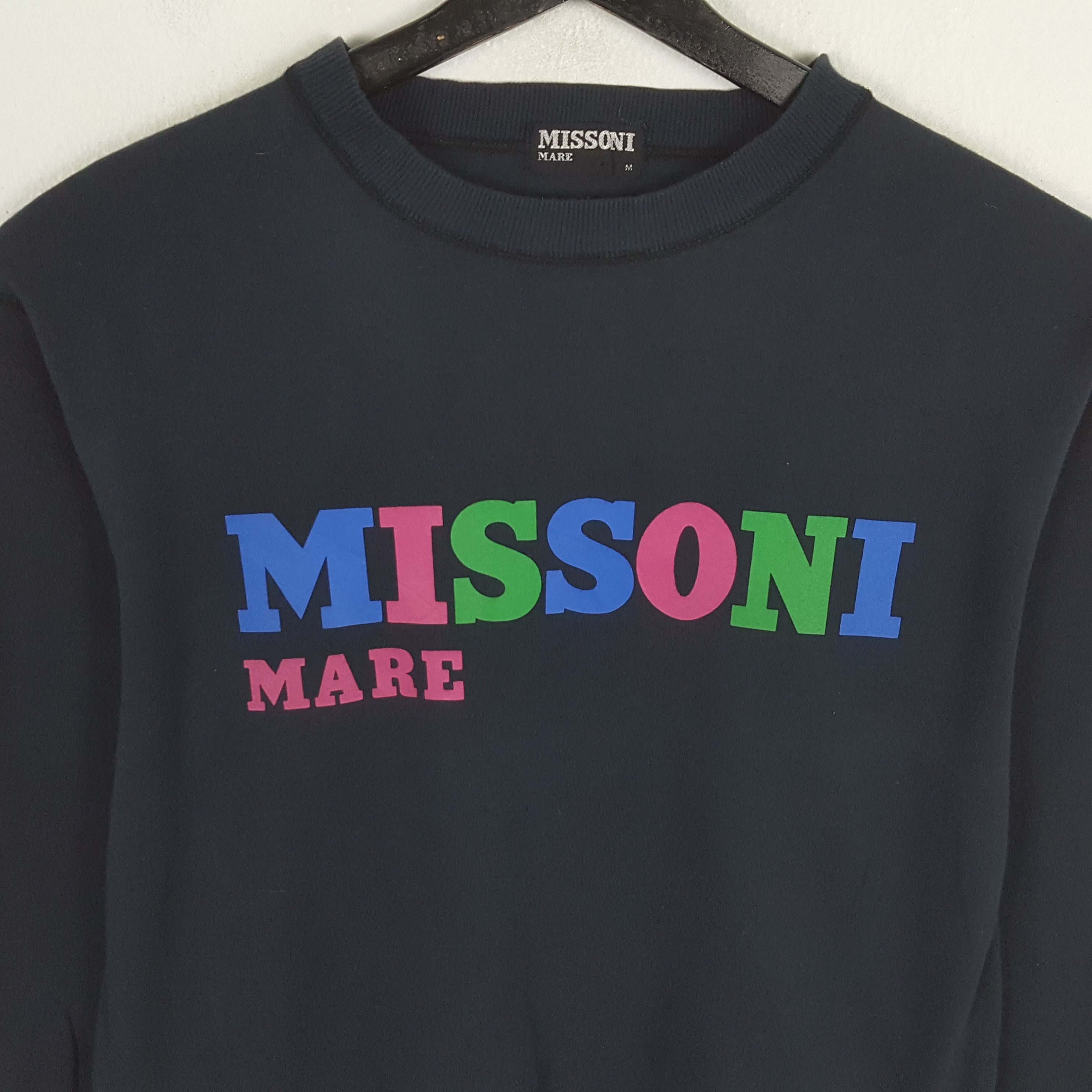 Japanese Brand × Missoni × Vintage MISSONI MARE Spellout Design Sweatshirt c270n21 Size US S / EU 44-46 / 1 - 2 Thumbnail