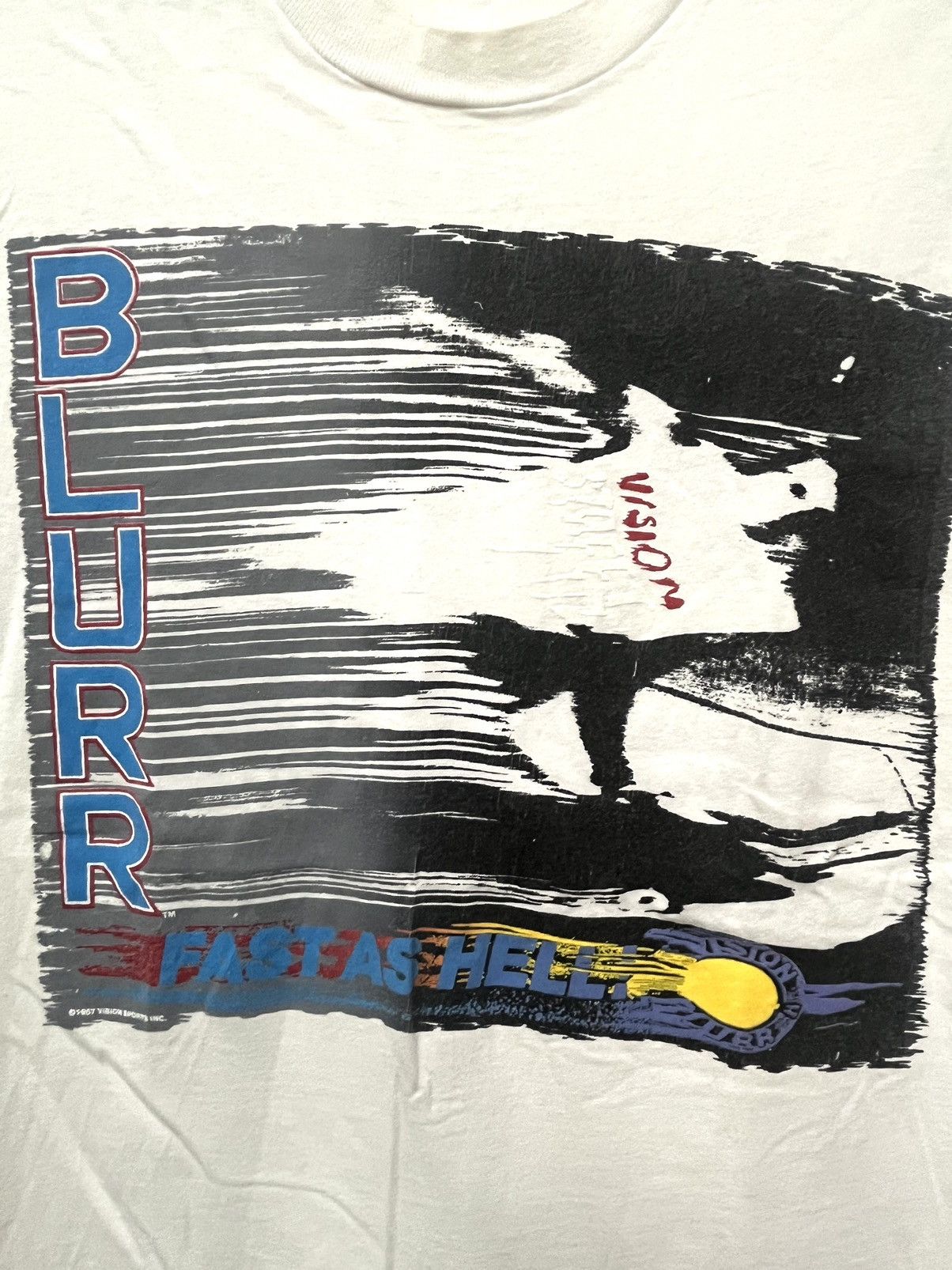 Vintage × Vision Streetwear Vintage 80’s Vision Streetwear Blurr Tee Size US M / EU 48-50 / 2 - 2 Thumbnail