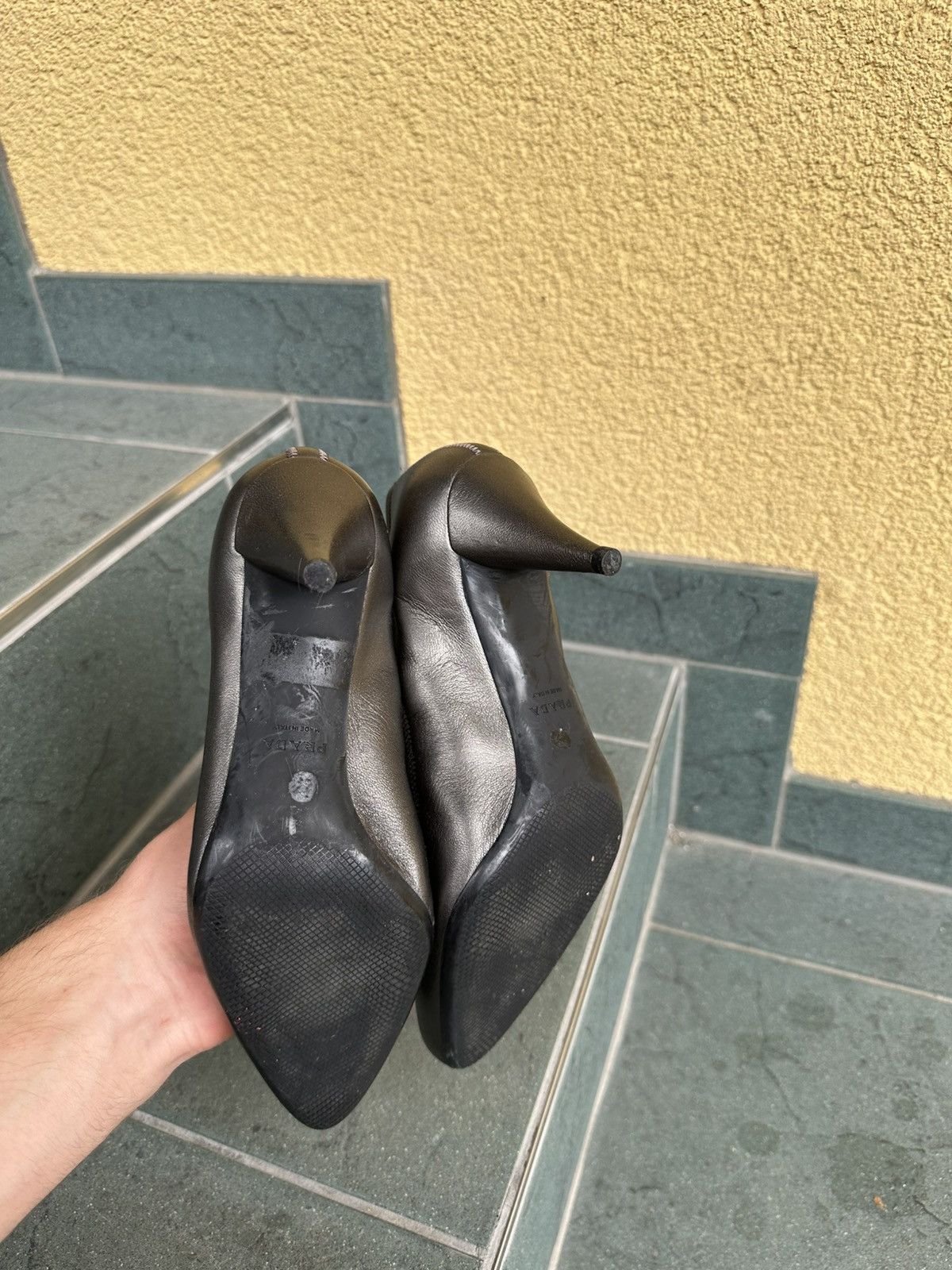 Prada Prada Heels Pumps Gray Vintage Rare Leather size 36,5 US-6 Size US 6 / IT 36 - 12 Thumbnail