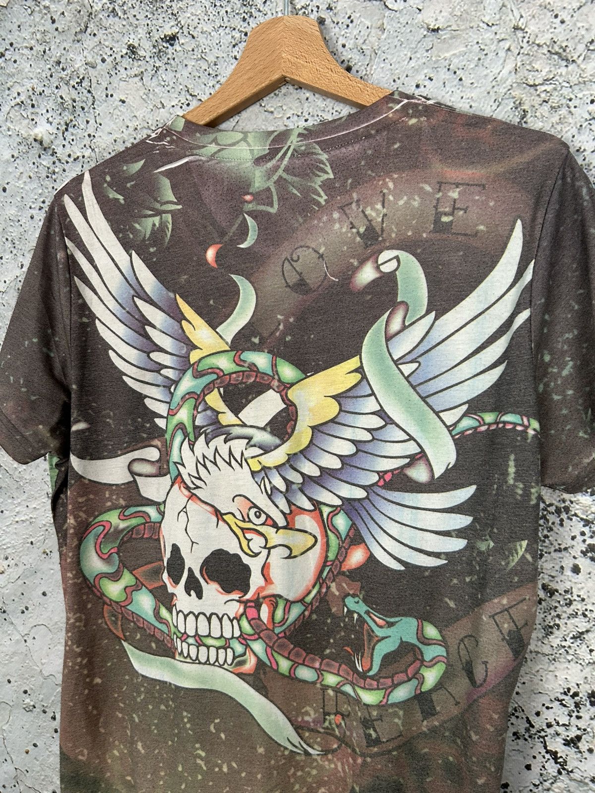Ed Hardy Vintage Ed Hardy Y2K Punk Avant Garde Tee Grunge Skate Size US S / EU 44-46 / 1 - 5 Thumbnail