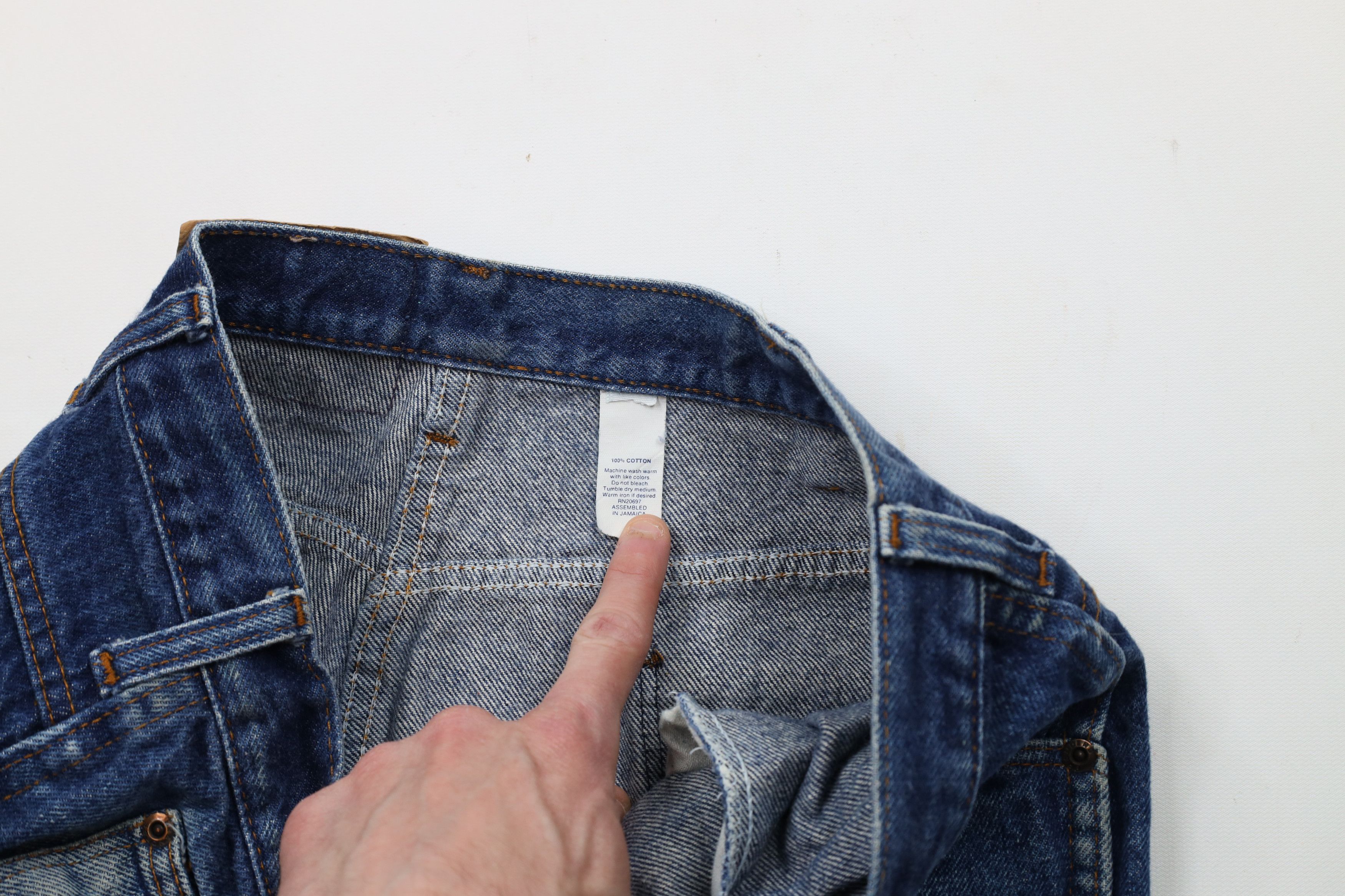 Dickies × Vintage Vintage 70s 80s Dickies Branders Straight Leg Denim Jeans Size US 32 / EU 48 - 9 Thumbnail