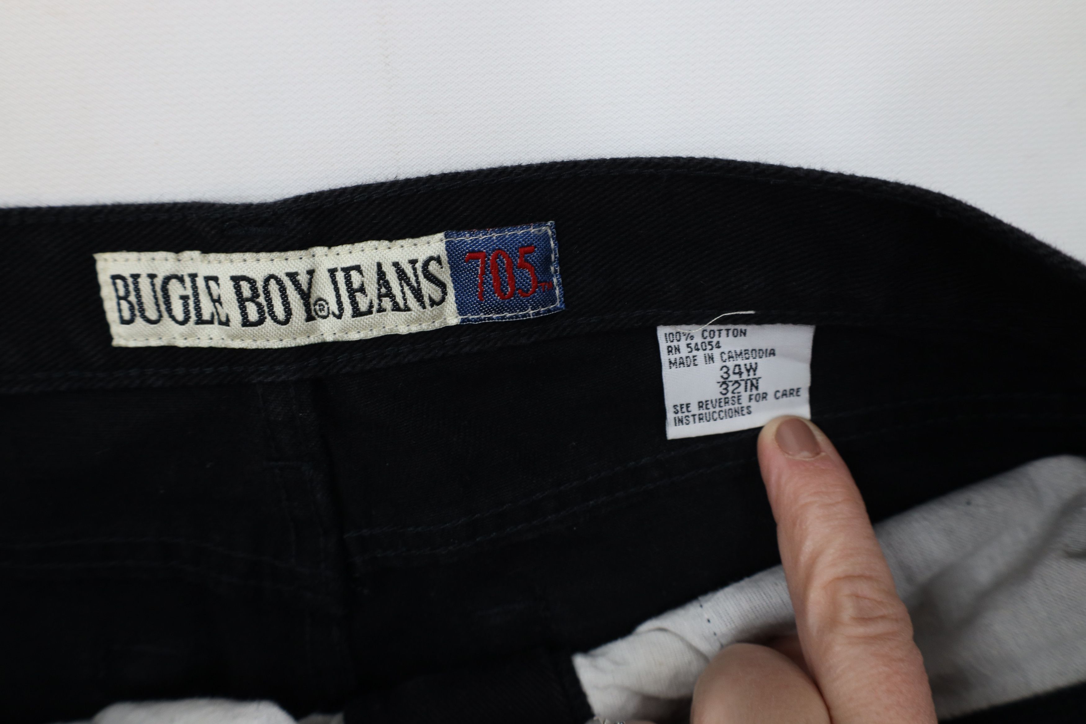 Vintage Vintage 90s Streetwear Baggy Straight Leg Denim Jeans Black Size US 34 / EU 50 - 8 Thumbnail