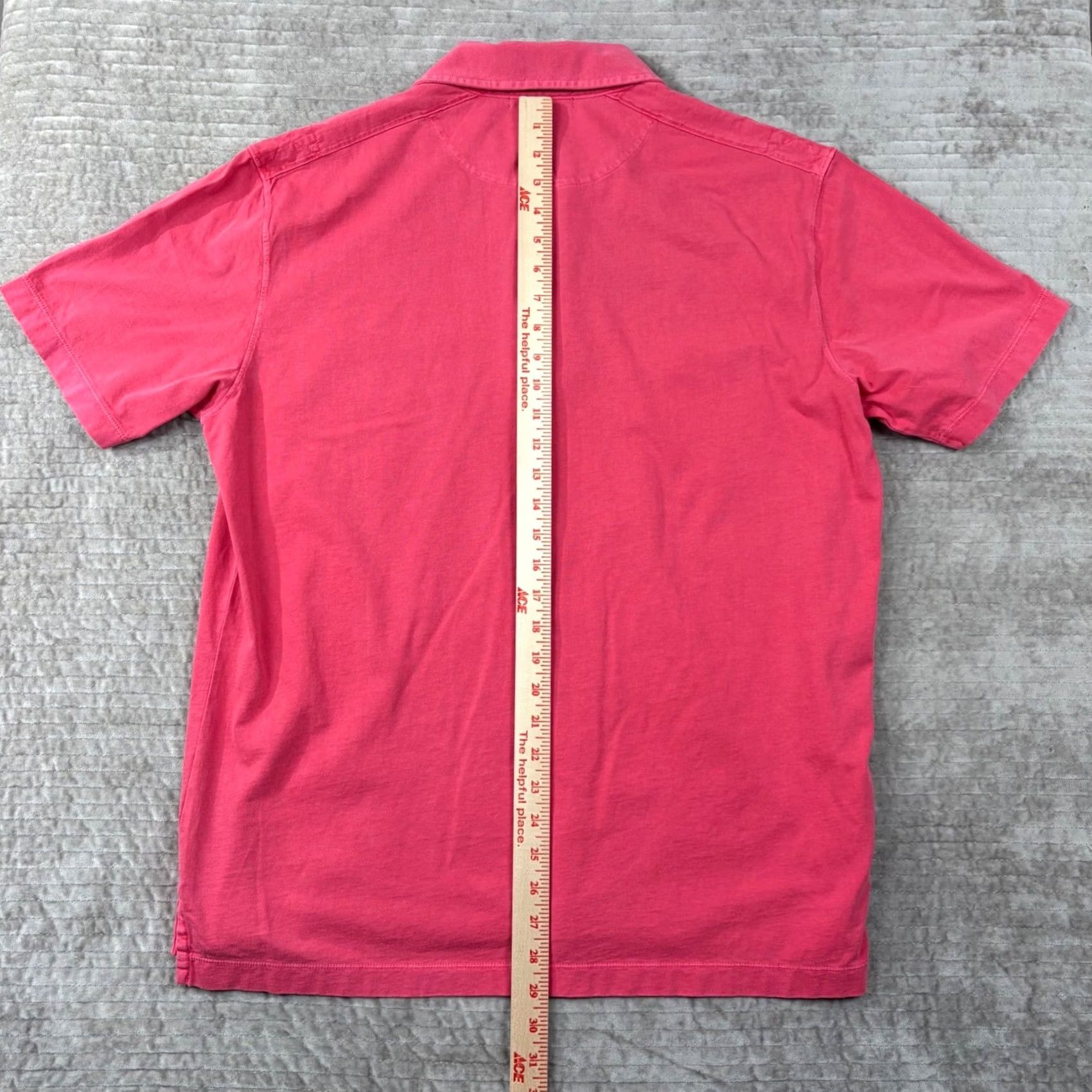 Vintage VINTAGE Zegna Sport Polo Shirt Pink Sun Bleached Jersey Cotton Short Sleeve Big & Tall 2X Mens Size US XXL / EU 58 / 5 - 6 Thumbnail
