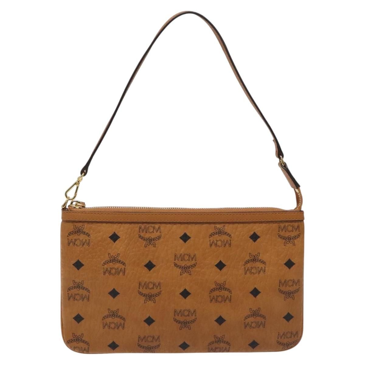 MCM Visetos Brown Leather Clutch Bag (Pre-Owned) Size ONE SIZE - 1 Thumbnail