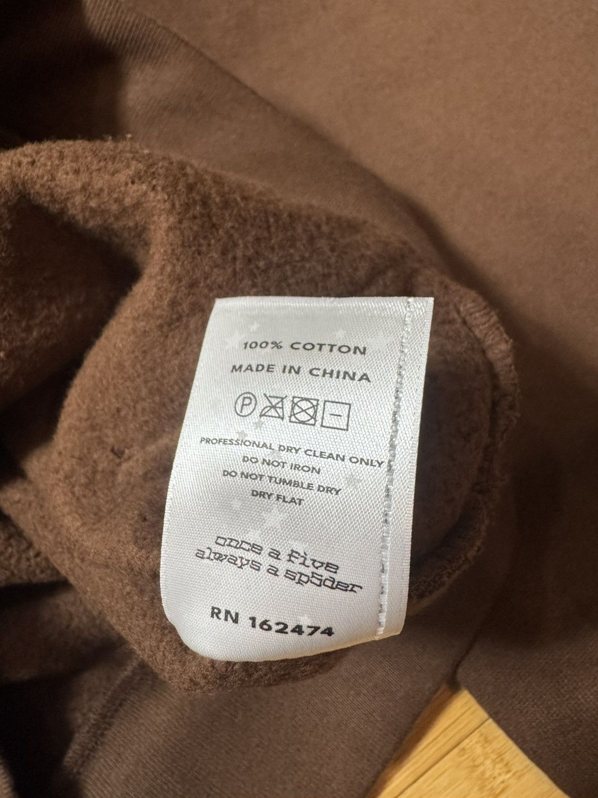 Sp5der SP5DER BROWN RHINESTONE OG WEB HOODIE - SIZE SMALL Size US S / EU 44-46 / 1 - 8 Thumbnail