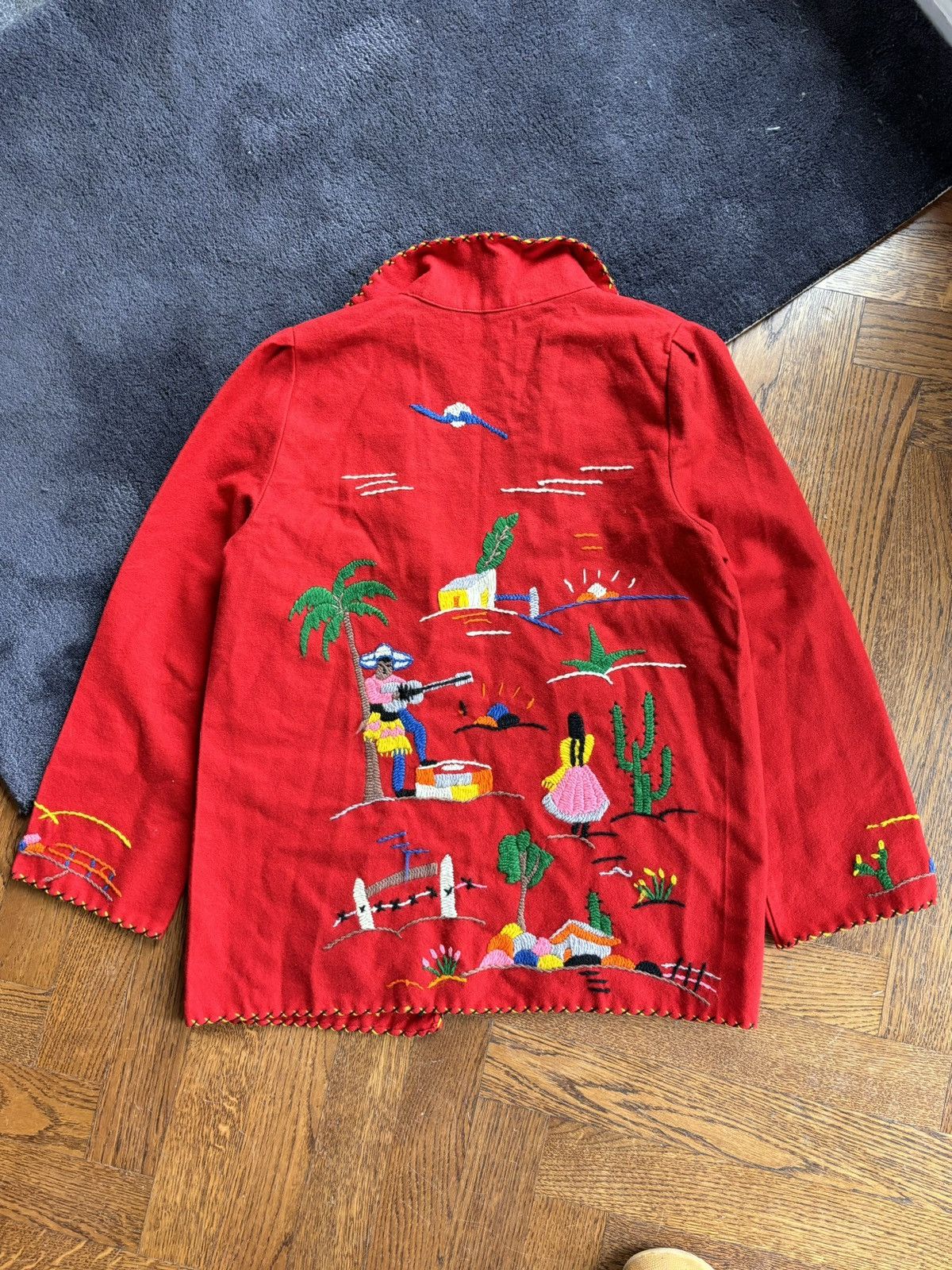 Vintage 1940s Mexican Wool Jacket 1950s Vintage Embroidered By Mikes Size M / US 6-8 / IT 42-44 - 9 Thumbnail