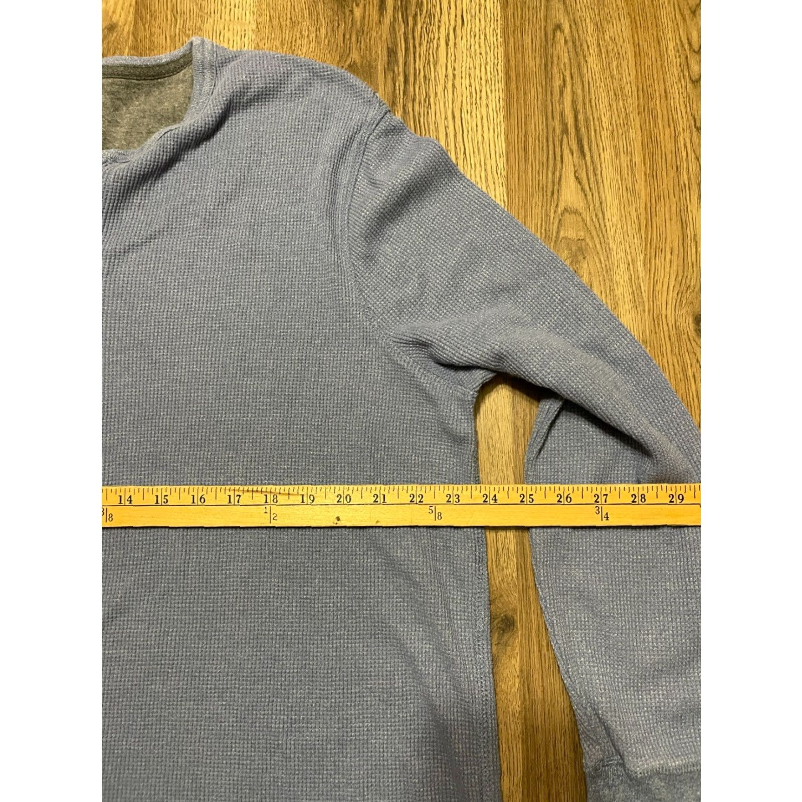 George George Men's 2XL Blue Long Sleeve Henley Shirt Size XXL / US 16-18 / IT 52-54 - 5 Thumbnail
