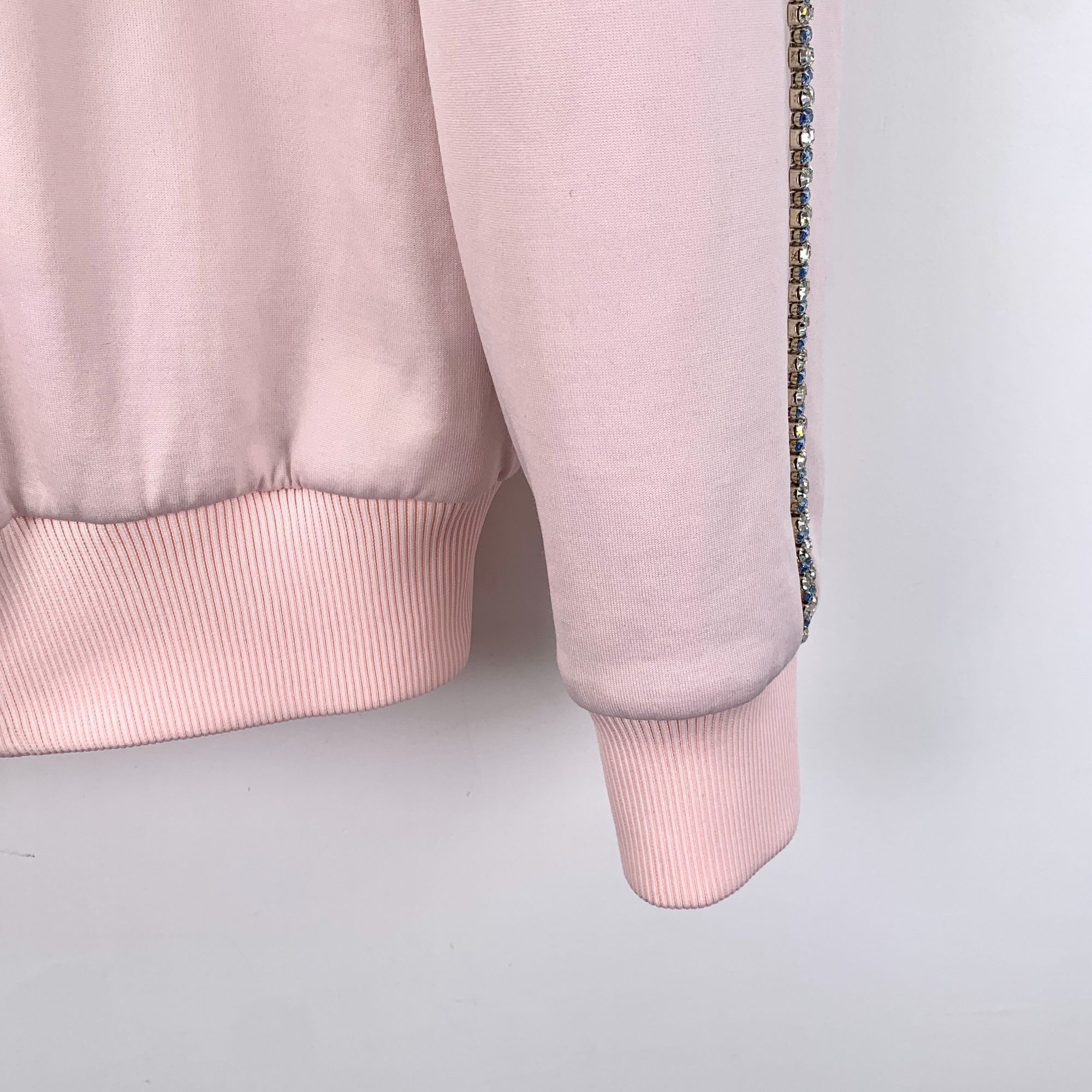 Miu Miu Miu Miu Pink Sequin & Diamond-Embellished Long-Sleeve Zip Ja Size S / US 4 / IT 40 - 6 Thumbnail
