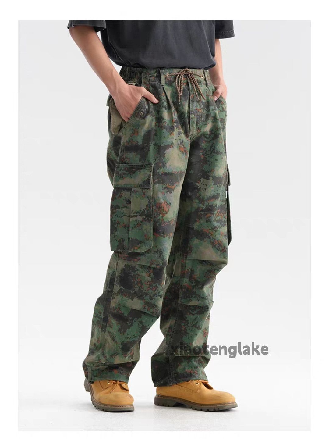 Vintage ltx vintage loose baggy skate hiphop camo cargo pants Size US 34 / EU 50 - 1 Thumbnail