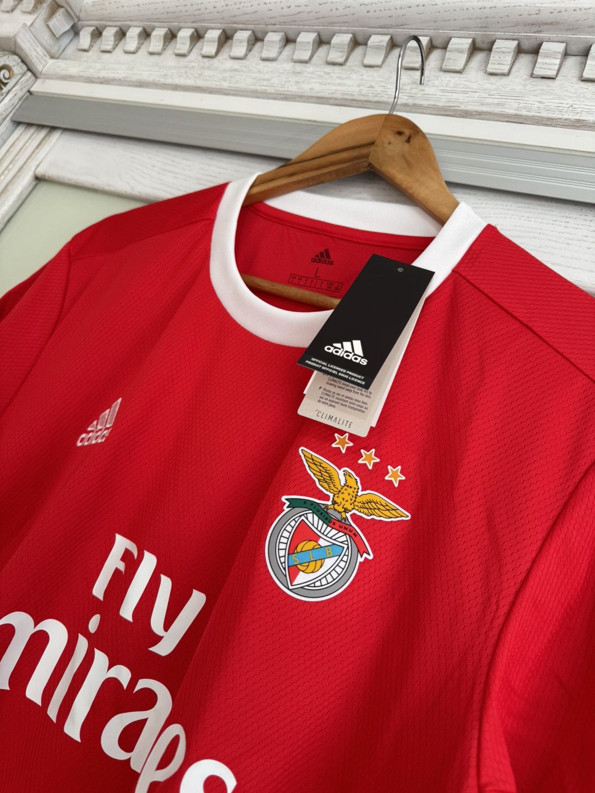Adidas Benfica 2019-2020 Home Soccer Jersey Football Kit Shirt Size US L / EU 52-54 / 3 - 9 Thumbnail