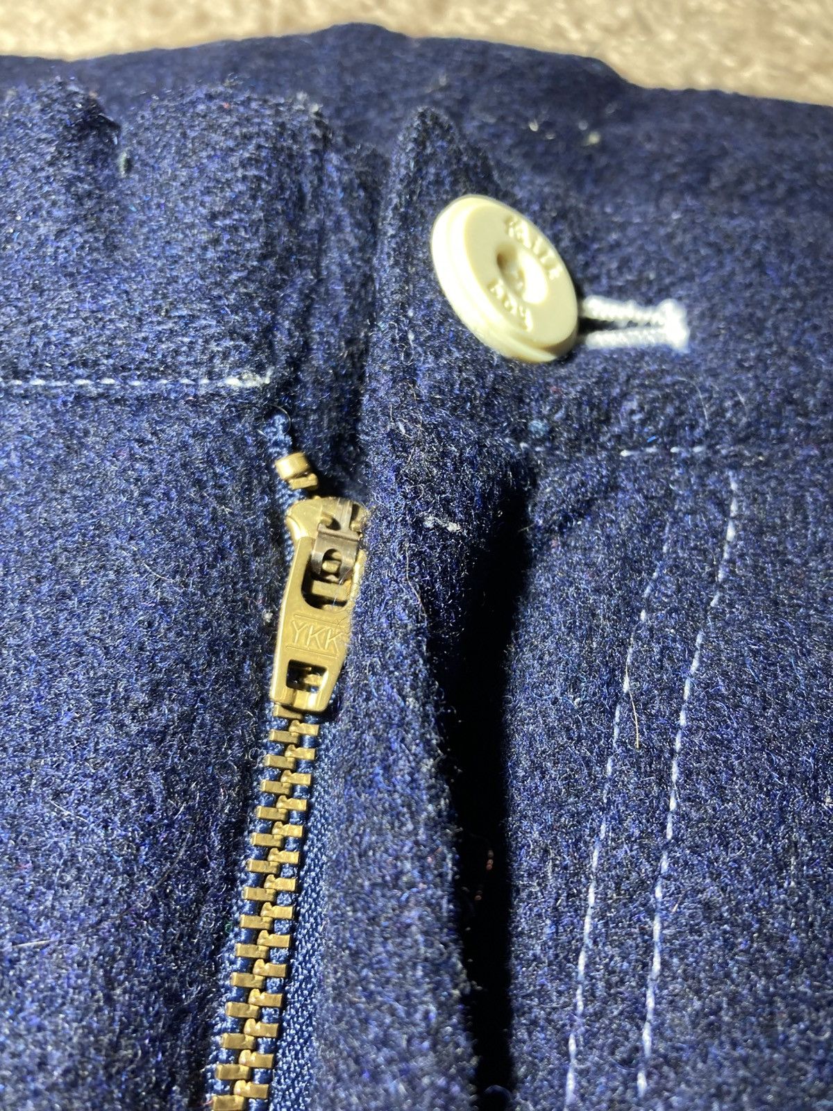 Japanese Brand 90s Milkboy Wool Carpenter Shorts Contrast Stitch Denim Faux Size US 30 / EU 46 - 3 Thumbnail
