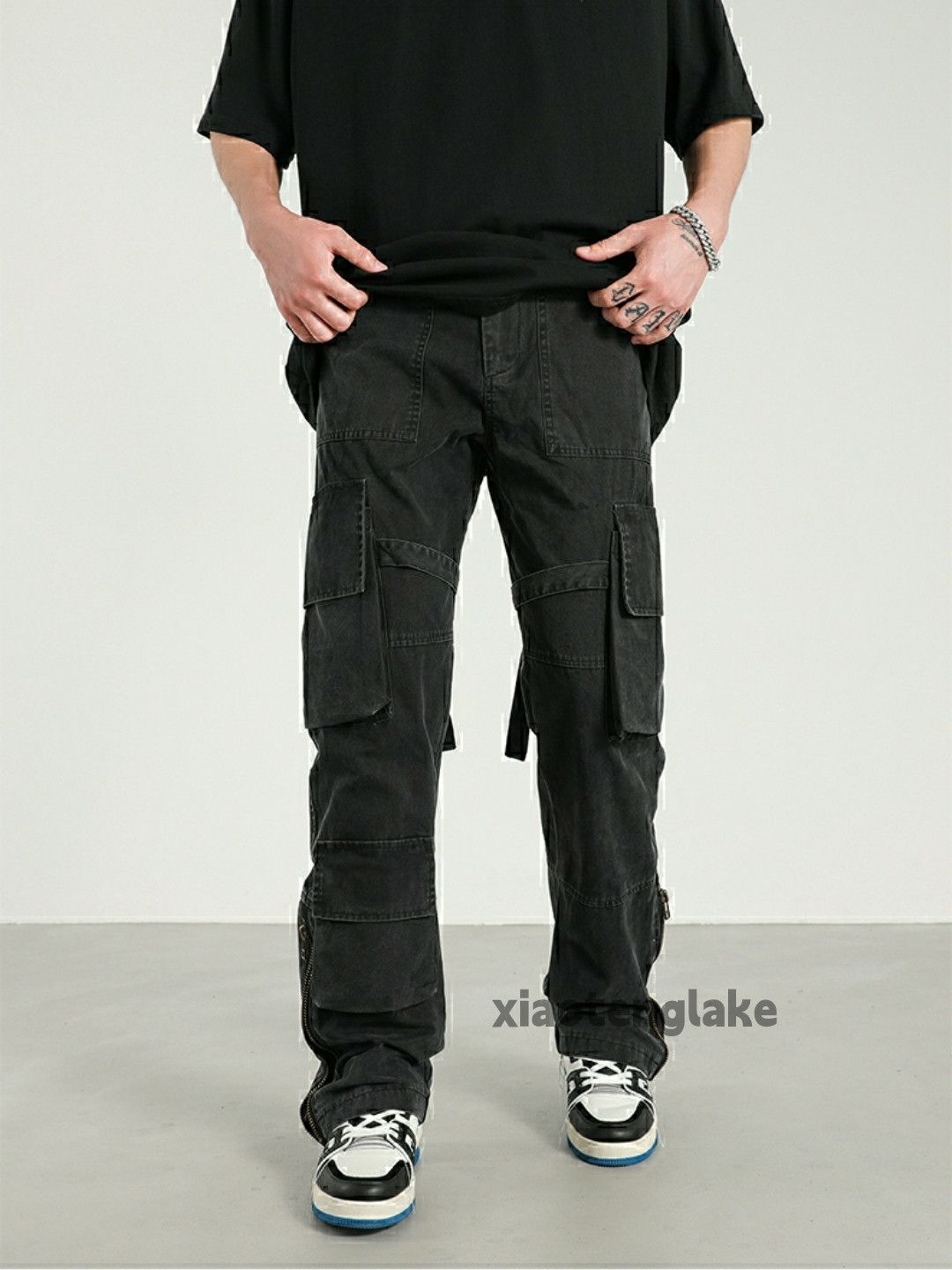 Designer × Japanese Brand × Vintage zipper utility military tactical punk cargo pants Size US 32 / EU 48 - 1 Thumbnail