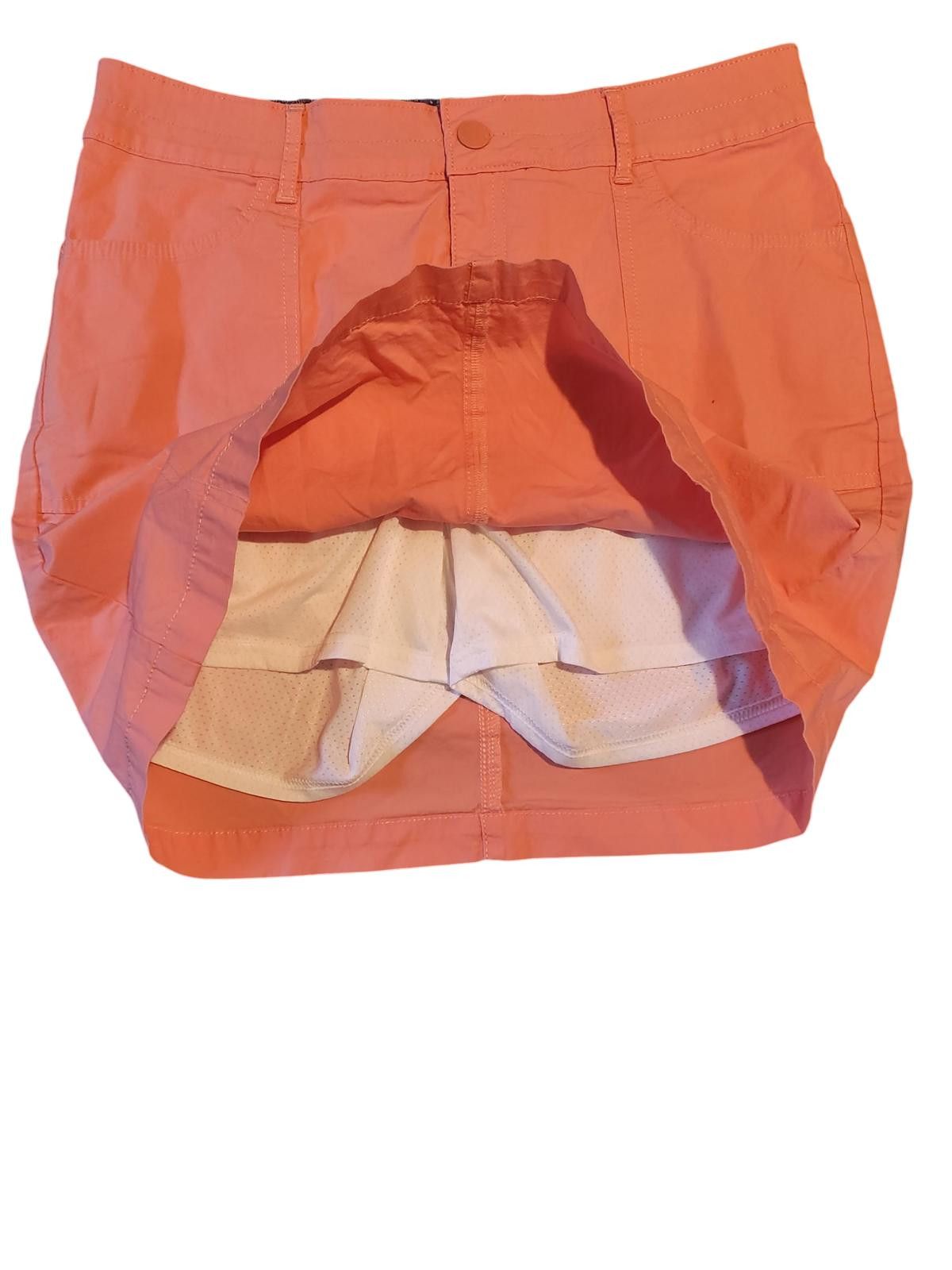 Lee Lee Coral Mini Skirt with Front Pockets Size 34" / US 12 / IT 48 - 3 Thumbnail