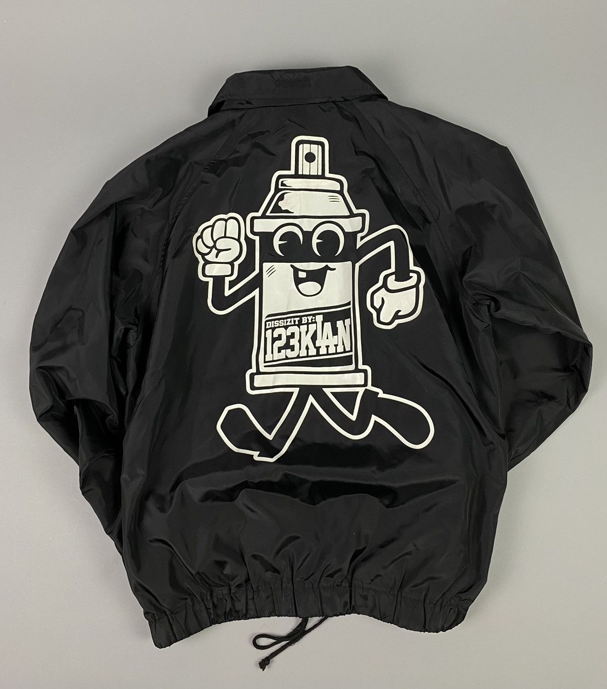 Dissizit Dissizit Black Coach Jacket - Graffiti Spray Can Graphic Size US L / EU 52-54 / 3 - 1 Thumbnail