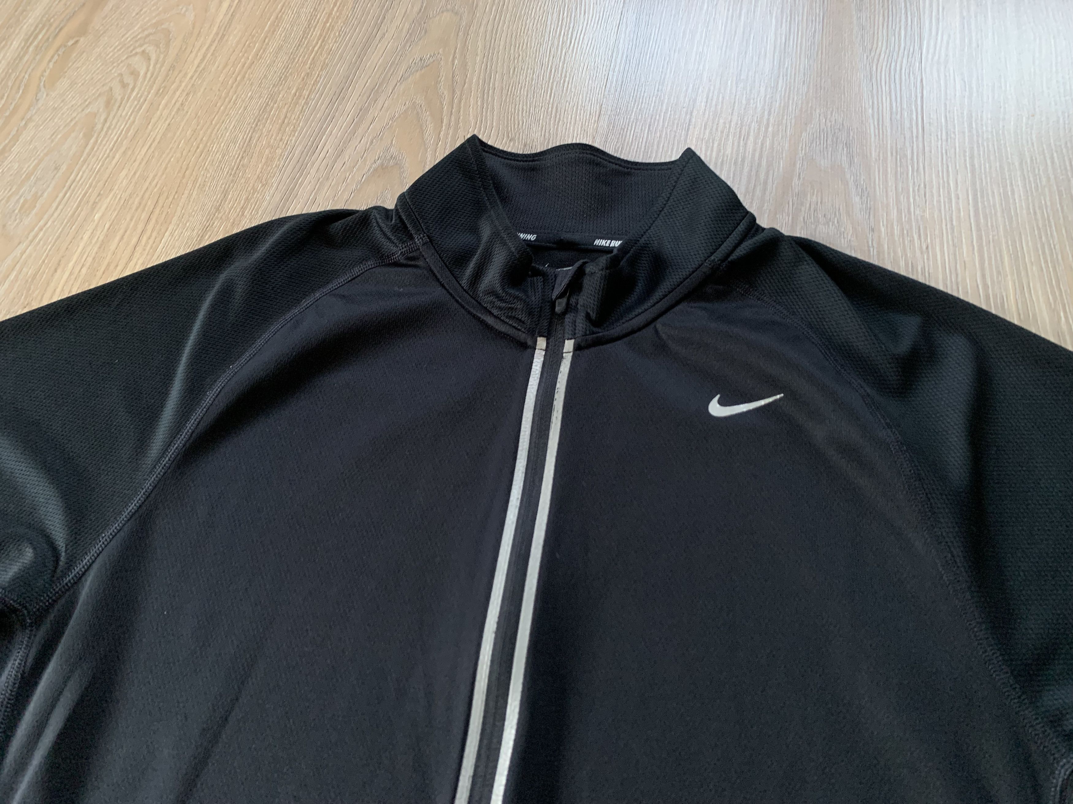 Nike Nike Running Black Pocket Reflective 1/4 Zip T Shirt Size US L / EU 52-54 / 3 - 5 Thumbnail