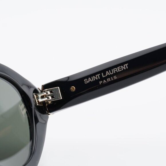 Saint Laurent Paris Saint Laurent SLM60 006 Sunglasses Black Cat Eye Frame, Grey Size ONE SIZE - 7 Thumbnail