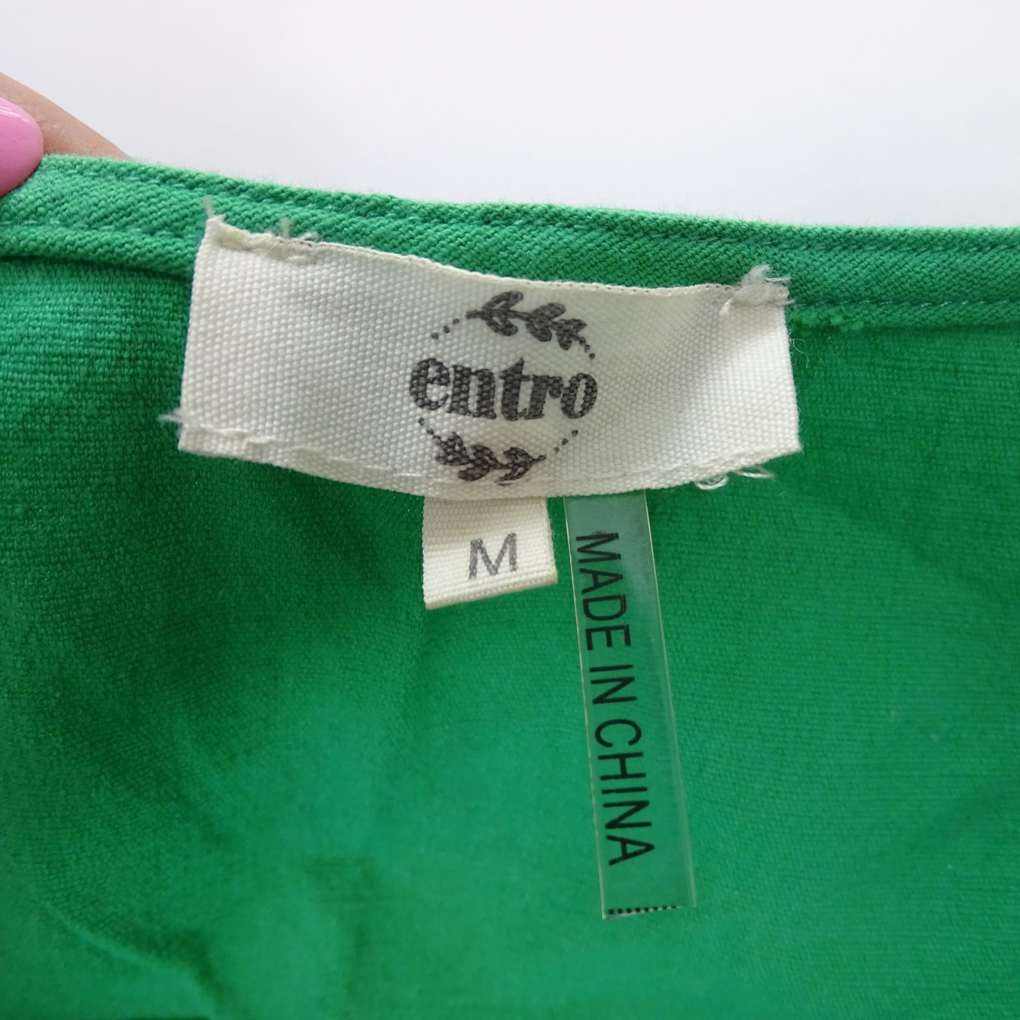Other Entro Green Ruffle Button Up Shirt Sheath Dress Size M Size M / US 6-8 / IT 42-44 - 5 Thumbnail