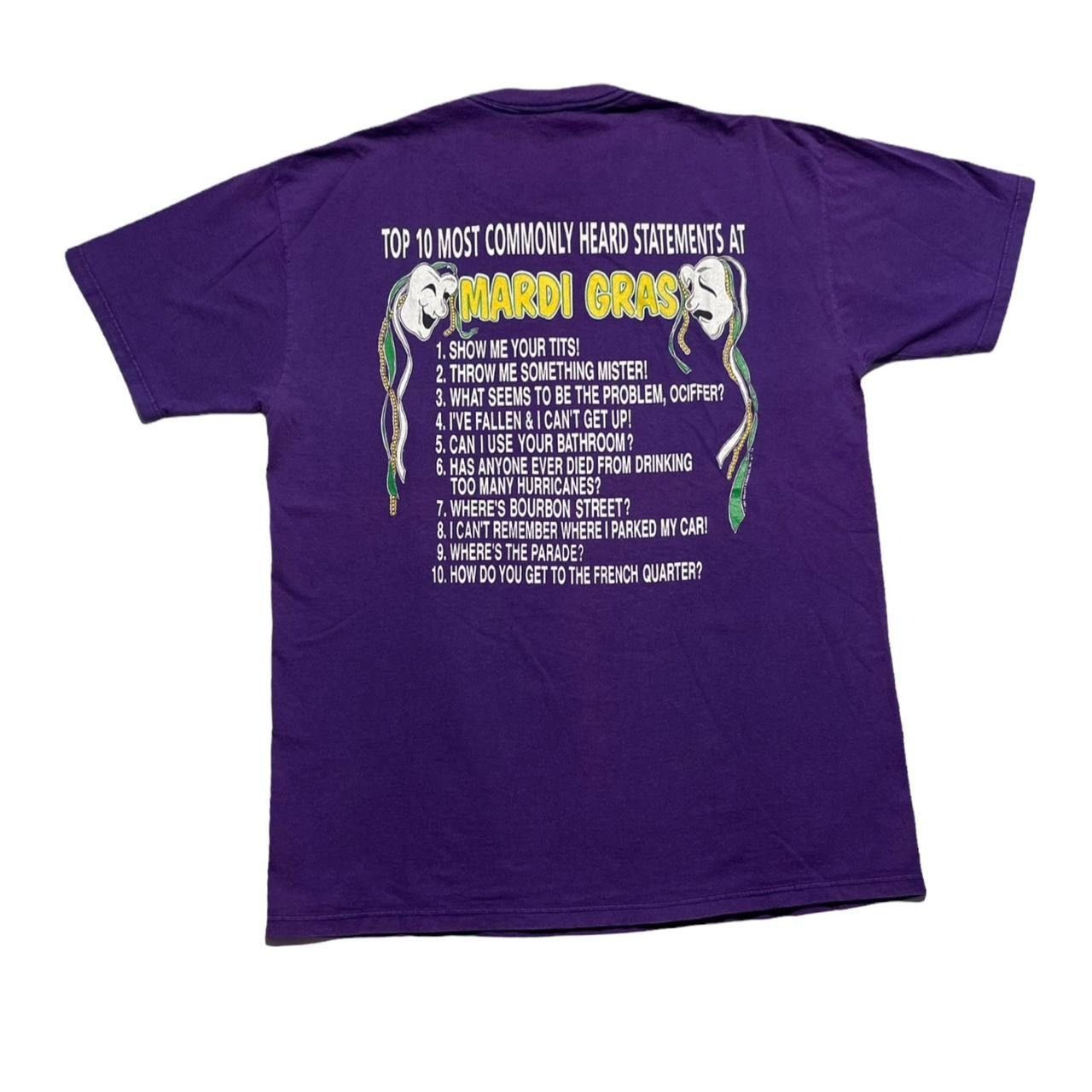 Jerzees × Vintage Vintage I Survived Mardi Gras 1998 T-Shirt Size US L / EU 52-54 / 3 - 2 Thumbnail