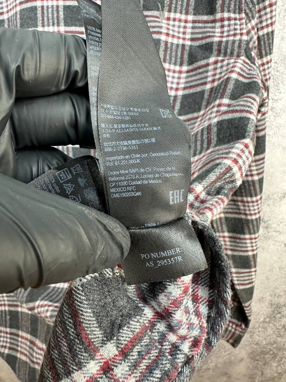 Allsaints AllSaints Gaines Brushed Flannel Shirt Check Ramskull Grunge Size US L / EU 52-54 / 3 - 16 Thumbnail