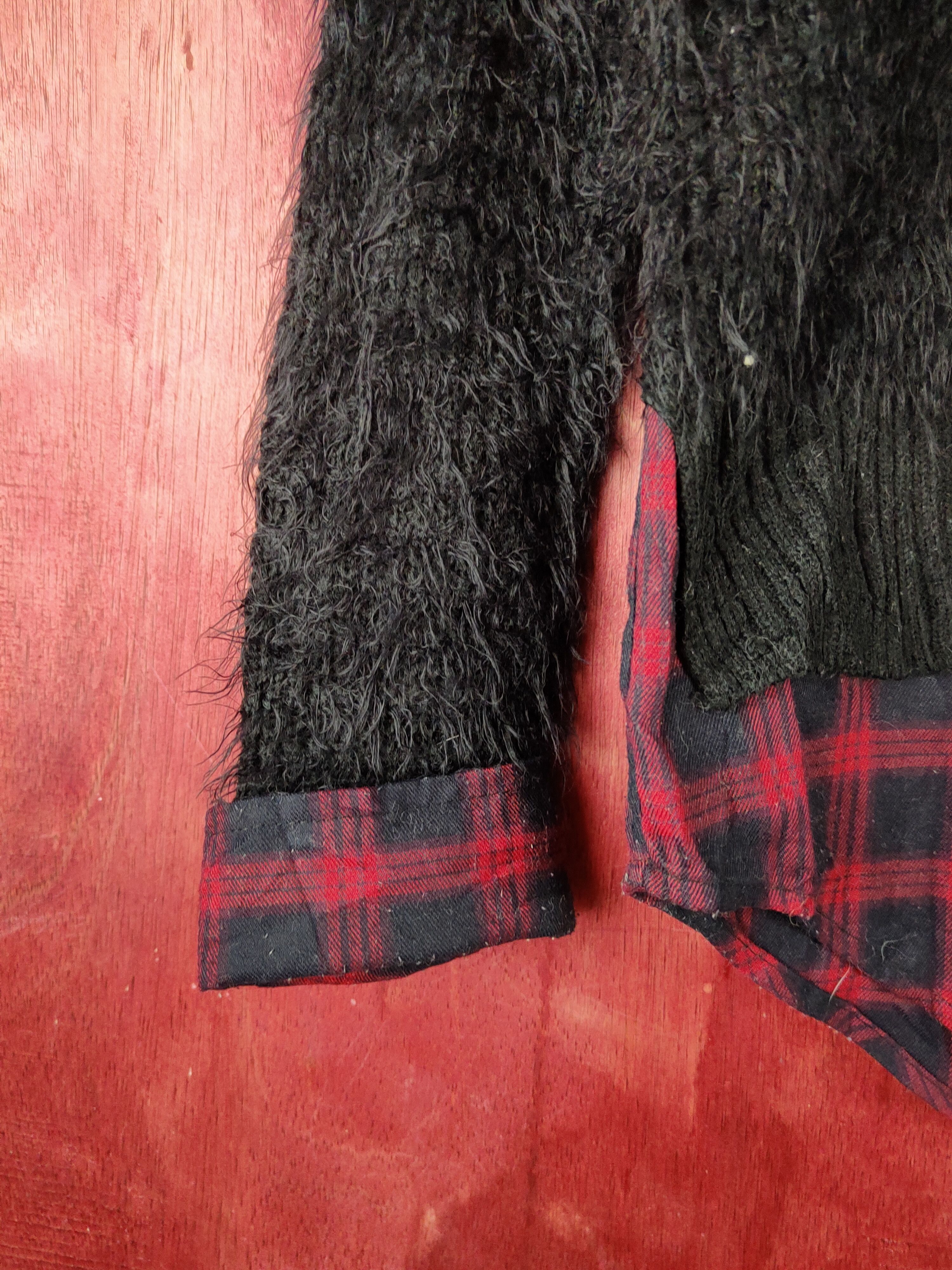 Vintage Japanese Brand Black Red Fur Mohair Knitwear #S2184 Size L / US 10 / IT 46 - 4 Thumbnail
