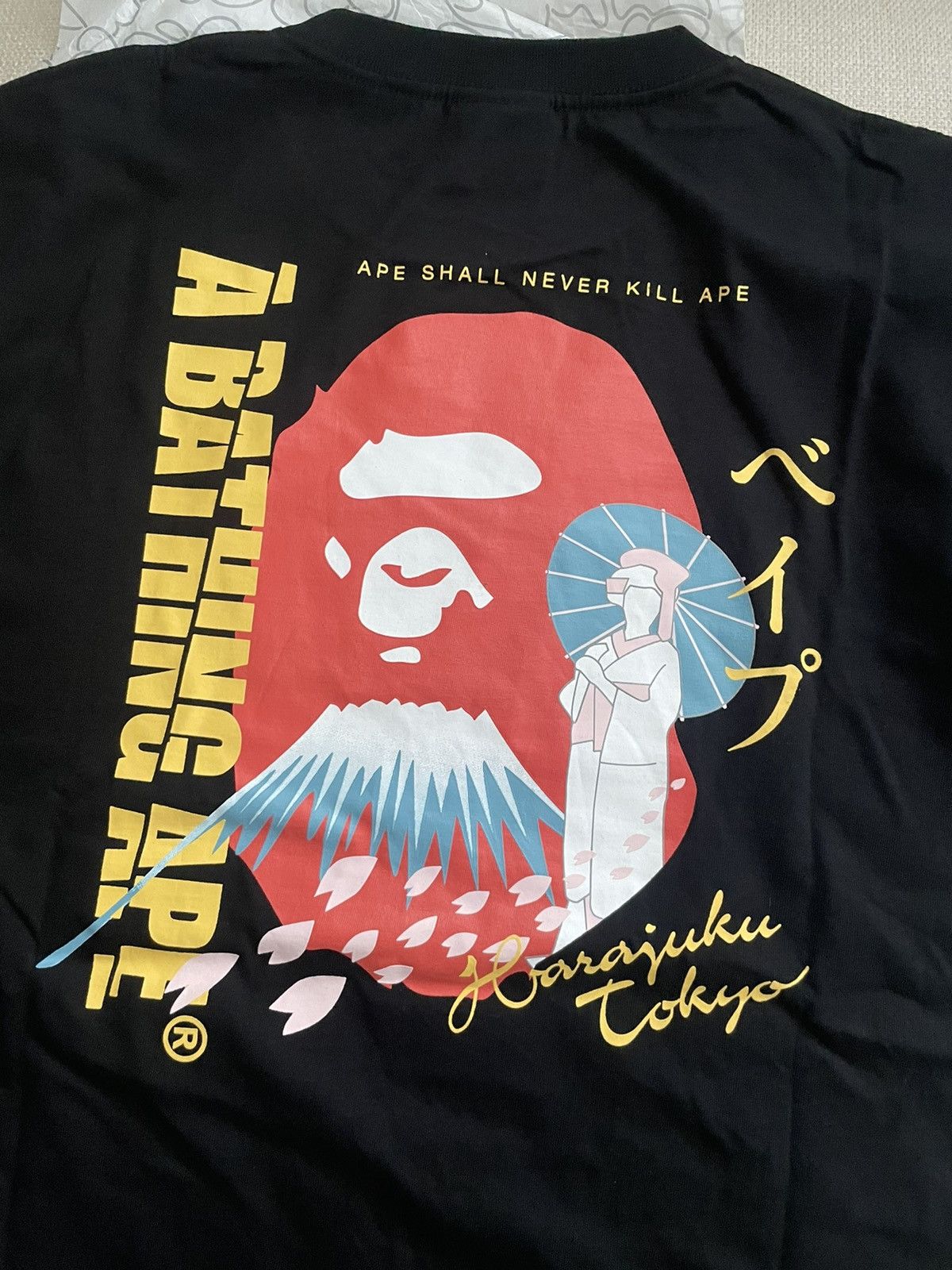 image of Bape Japan Culture L/s Tee in Black, Men's (Size Large)