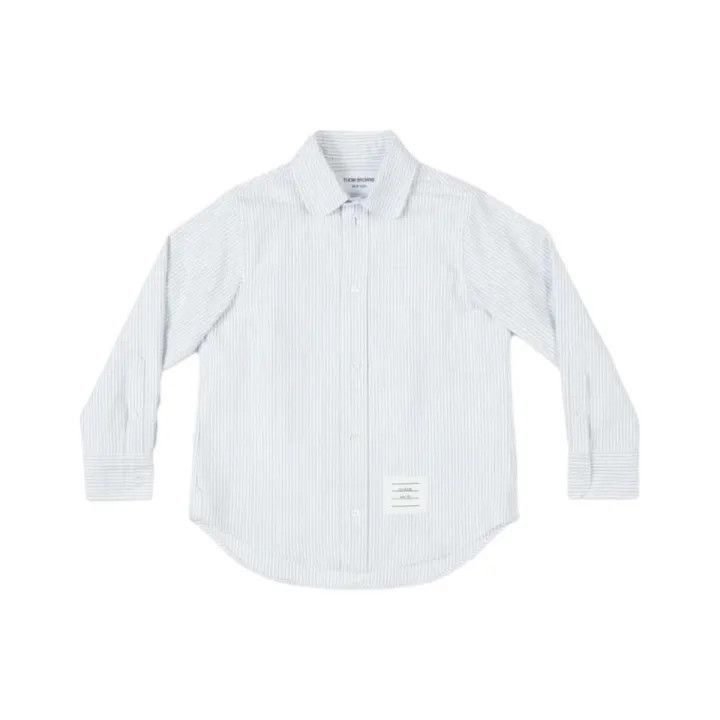 Thom Browne Thom Browne Boys' Casual Striped Long Sleeve Shirt -2507 Size US M / EU 48-50 / 2 - 1 Thumbnail