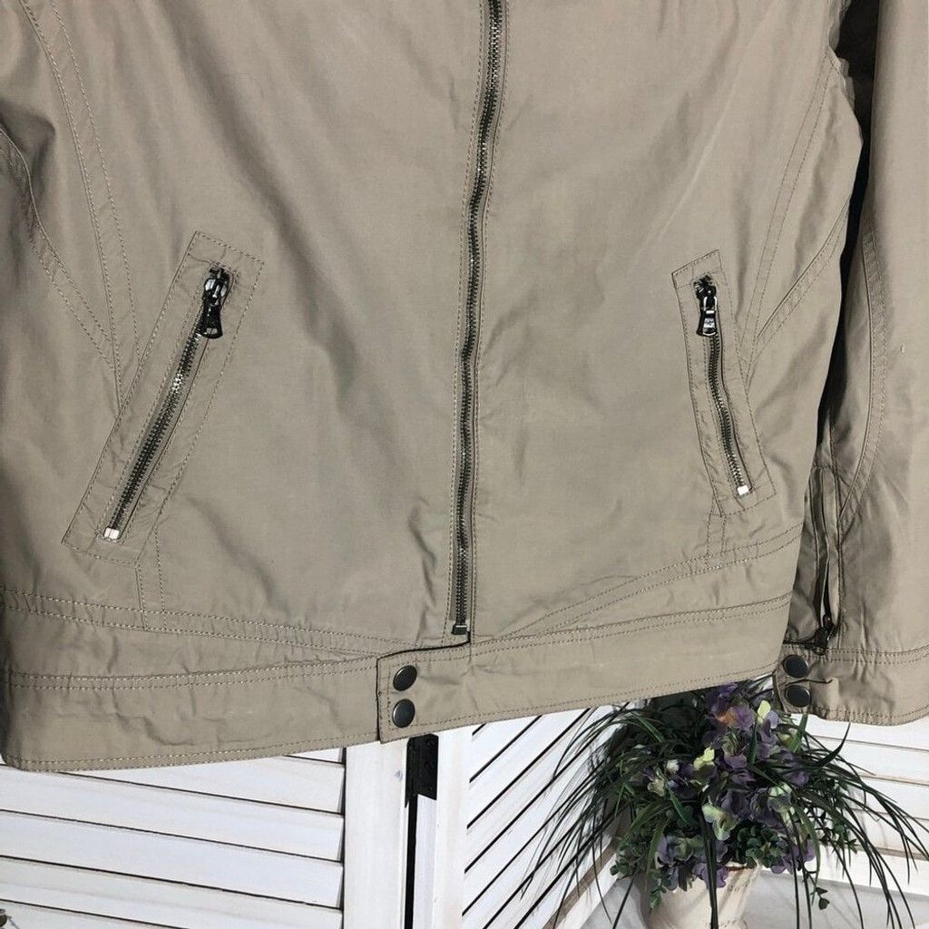 Kenneth Cole Keneth Cole Bomber Jacket Zip Pockets Collar Beige sz M Size US M / EU 48-50 / 2 - 12 Thumbnail
