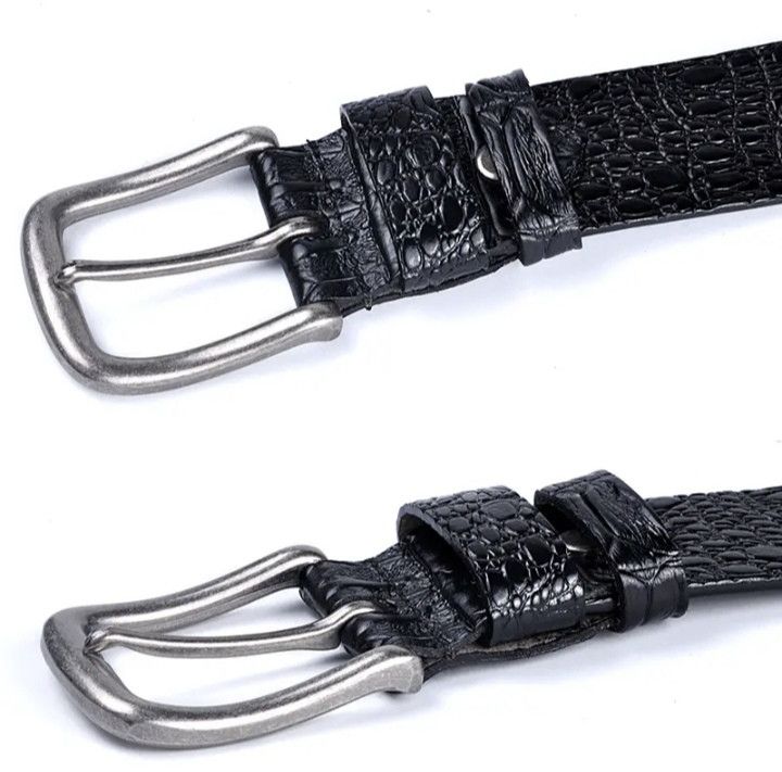 Designer × Vintage Crocodile Strap Classic Pattern Belt Size ONE SIZE - 4 Thumbnail