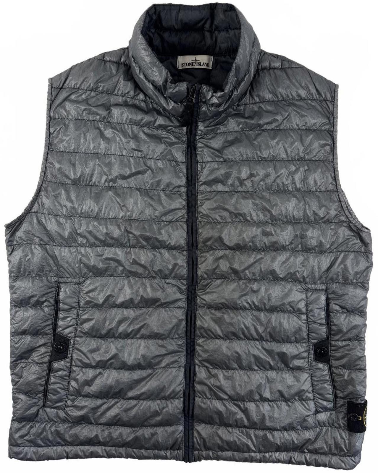 Stone Island Garment Dyed Down Gilet Grey XXL