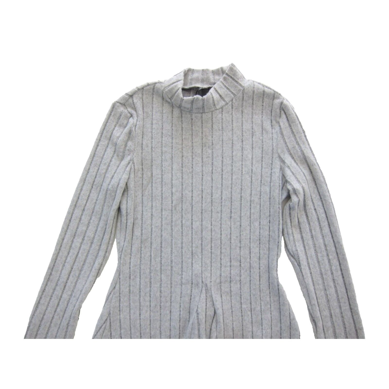 Shein NWT Shein Frenchy Soft Grey Ribbed Stretch Fleece Mock Neck Long Sleeve Dress M Size M / US 6-8 / IT 42-44 - 3 Thumbnail